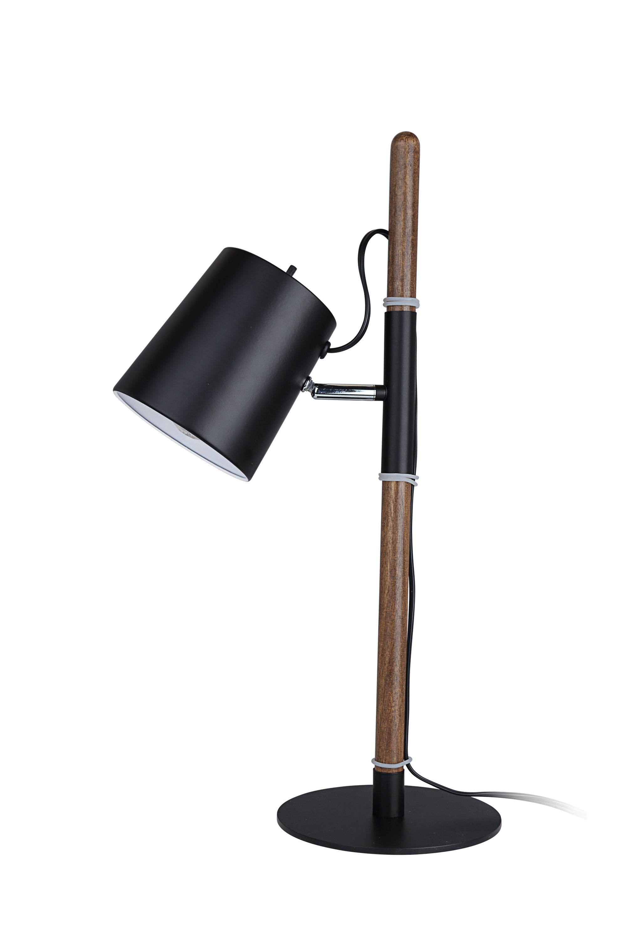 Aspen Creative Corporation 40205-21 21.75-in Matte Black Standard Desk Lamp with Metal Shade