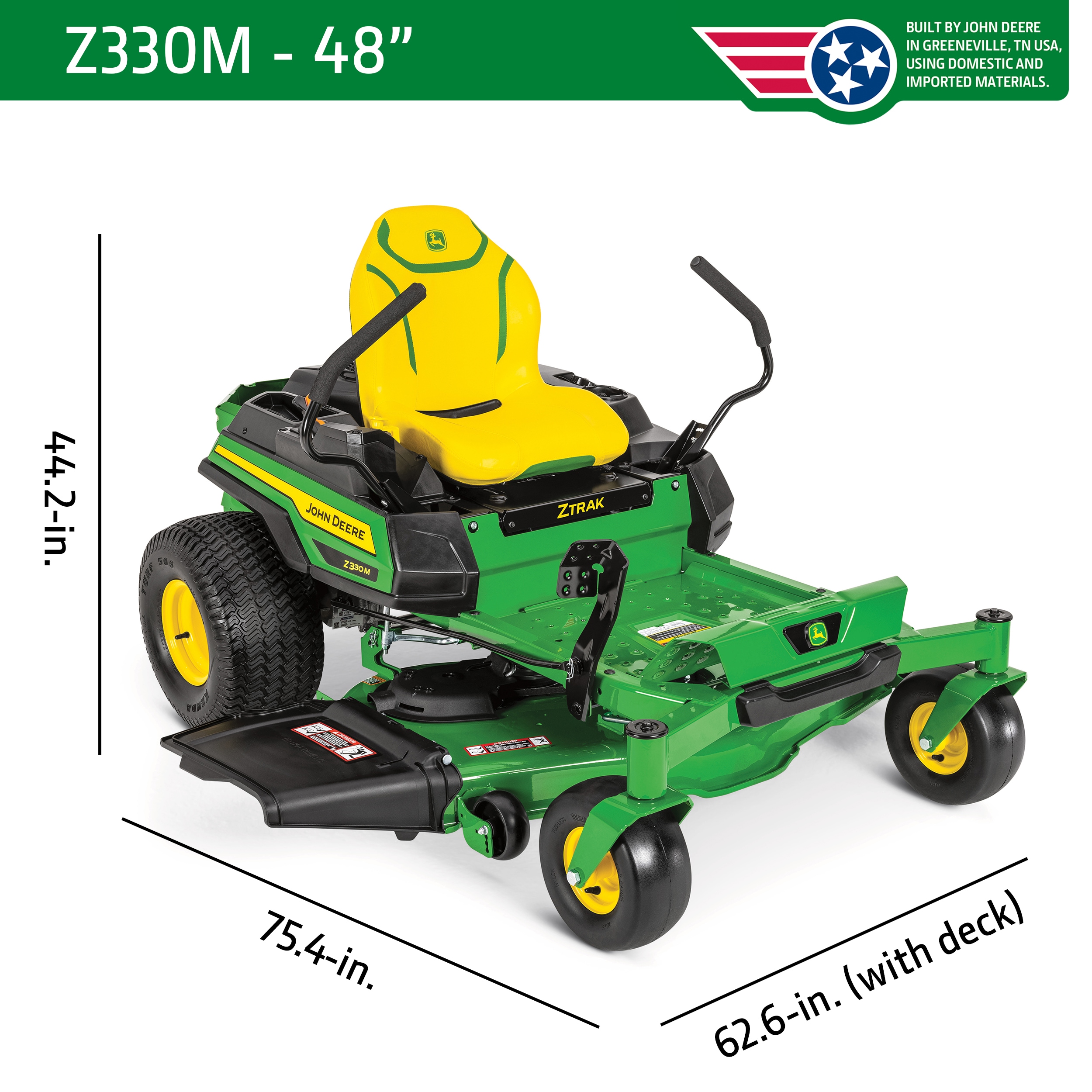 John Deere Z330M ZTrak 48-in 23-HP V-twin Gas Zero-turn