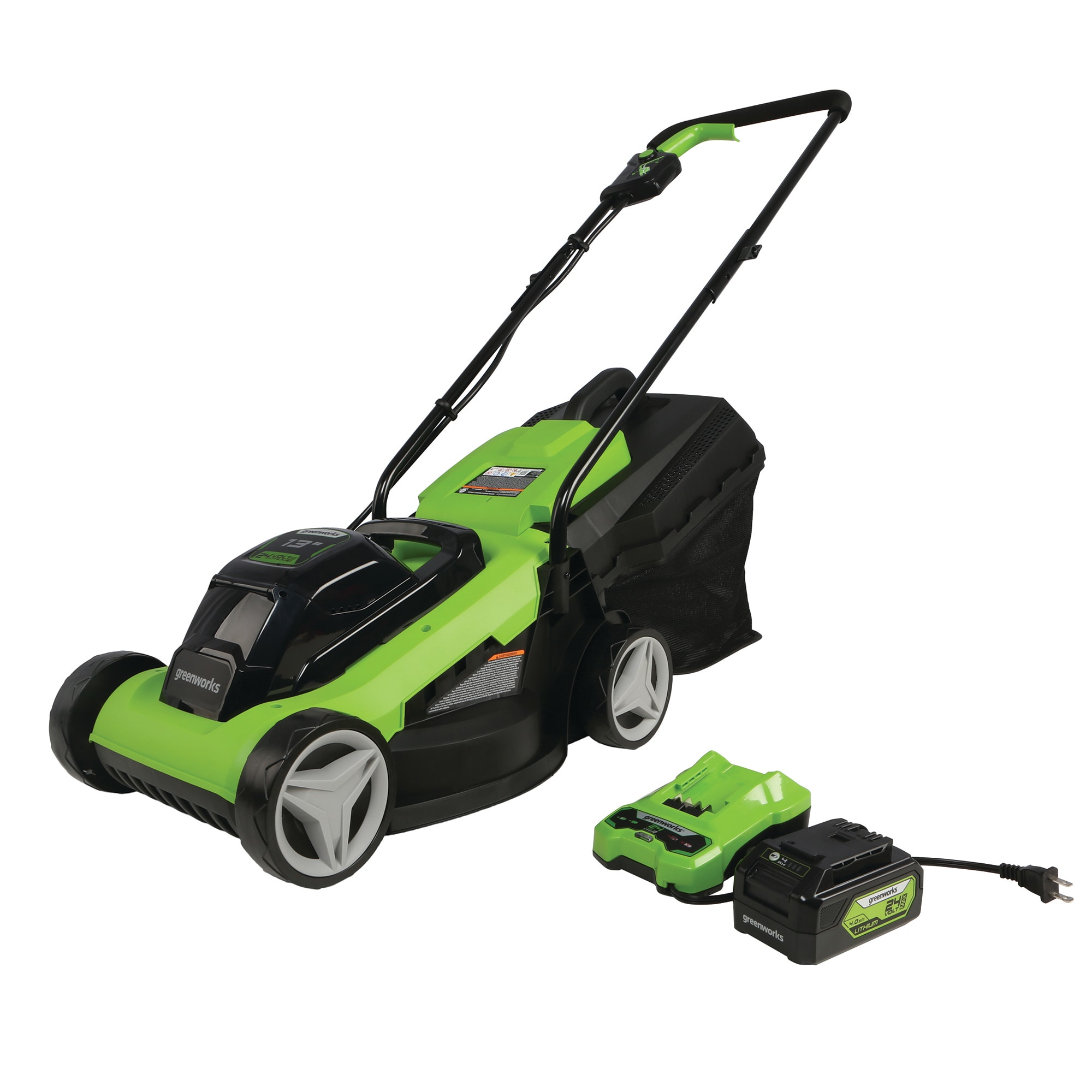 4.0Ah Battery and Charger String Trimmer Greenworks 40V 16 Cordless Electric Lawn Mower 