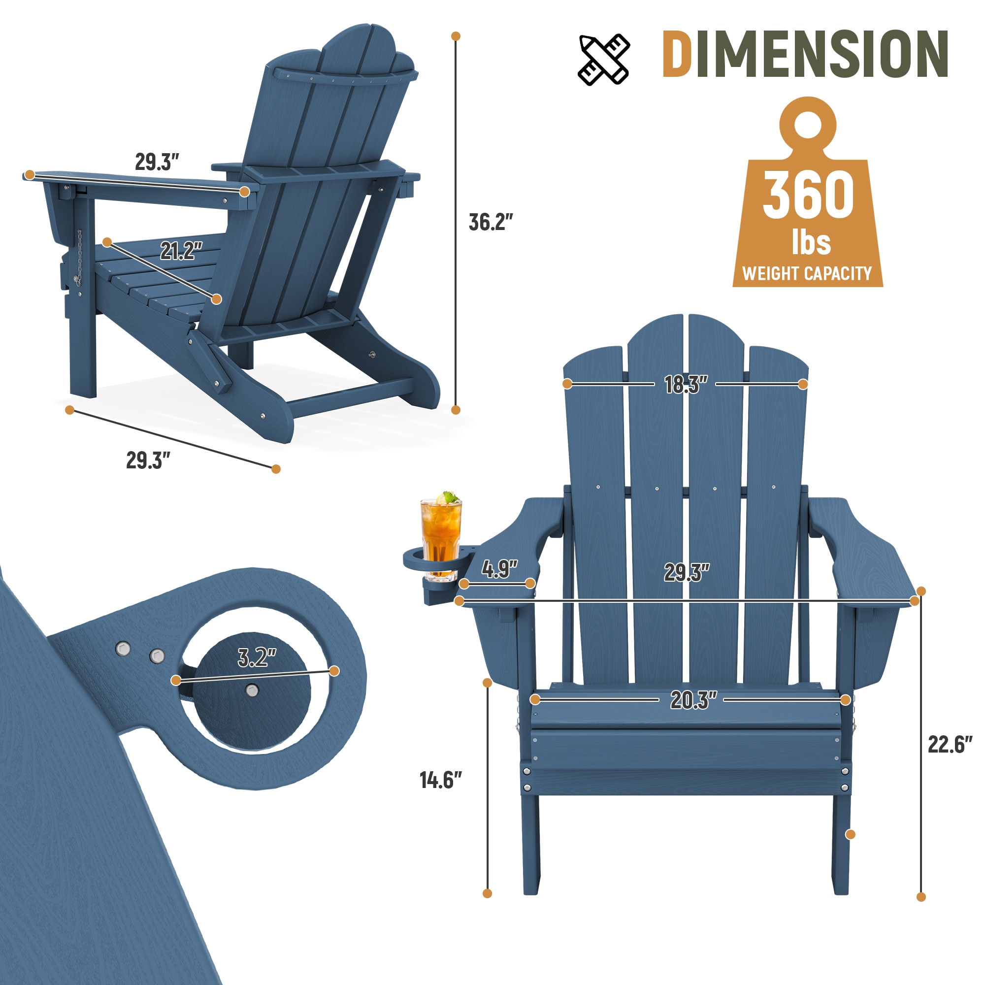 JEAREY YDTJY-NAVY Patio-Chairs - View #3