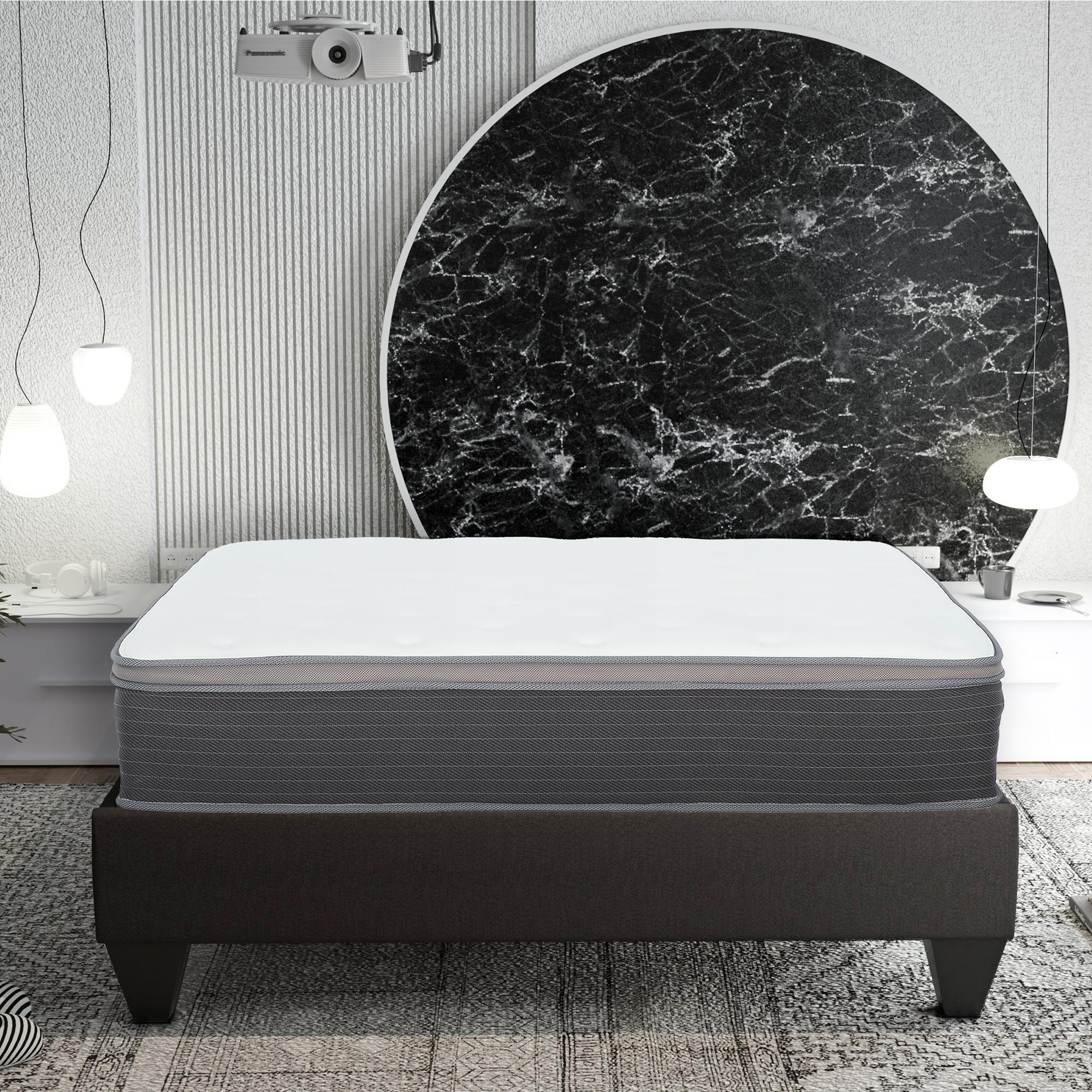 Primo International 56277 12-in Medium King Hybrid Memory Foam/Coil Blend Mattress in a Box