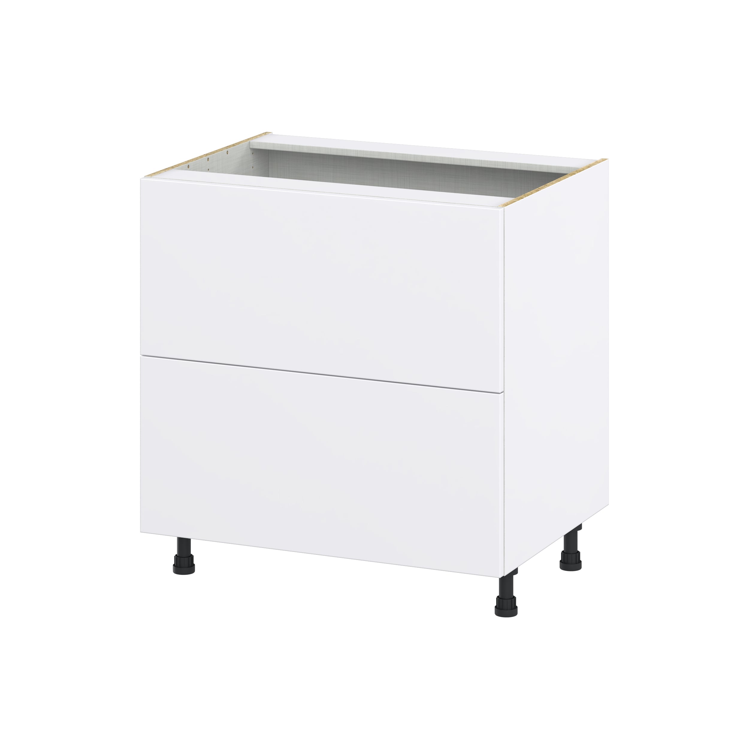 Hugo&Borg DSB2D33-LA Lasalle 33-in W x 34.5-in H x 24-in D Bright White Slab 2 -Drawers Drawer Base Fully assembled Cabinet (Flat Panel Slab)
