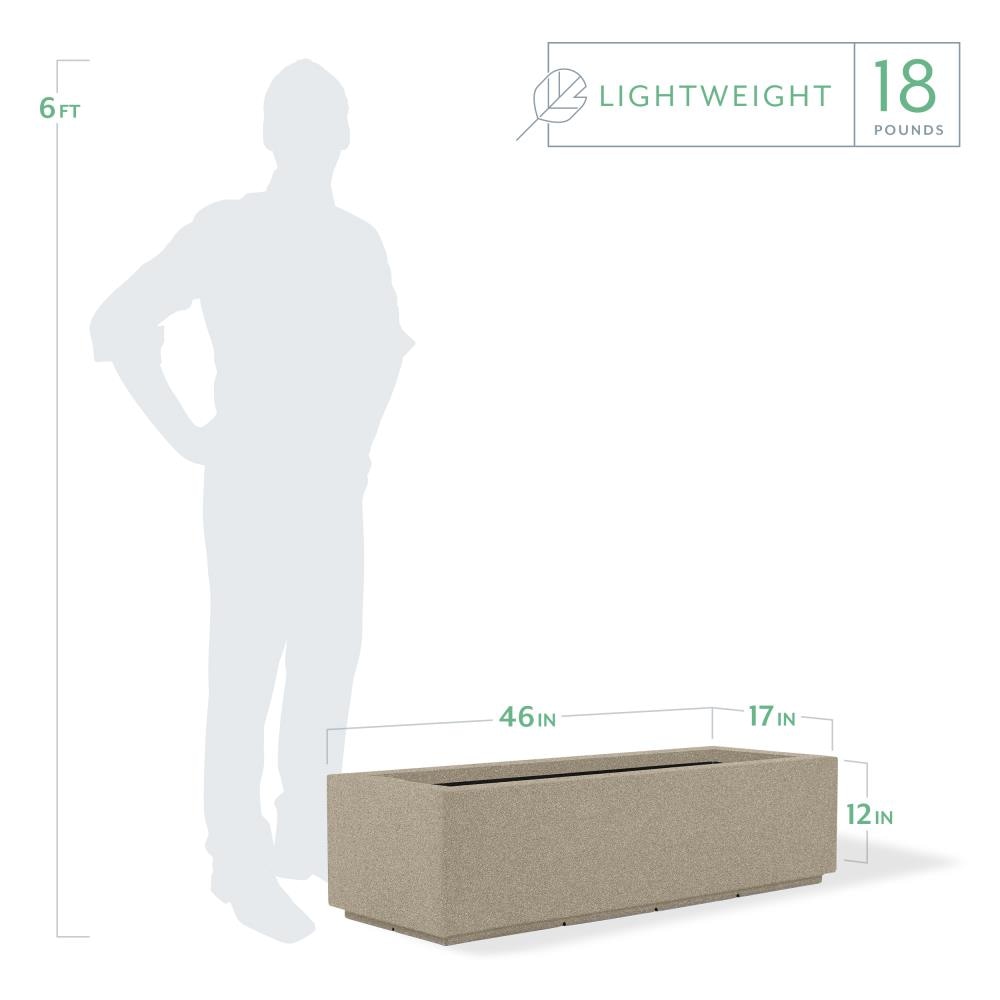 Sandstone Granite Extra Large Rectangular Polymer Planter
