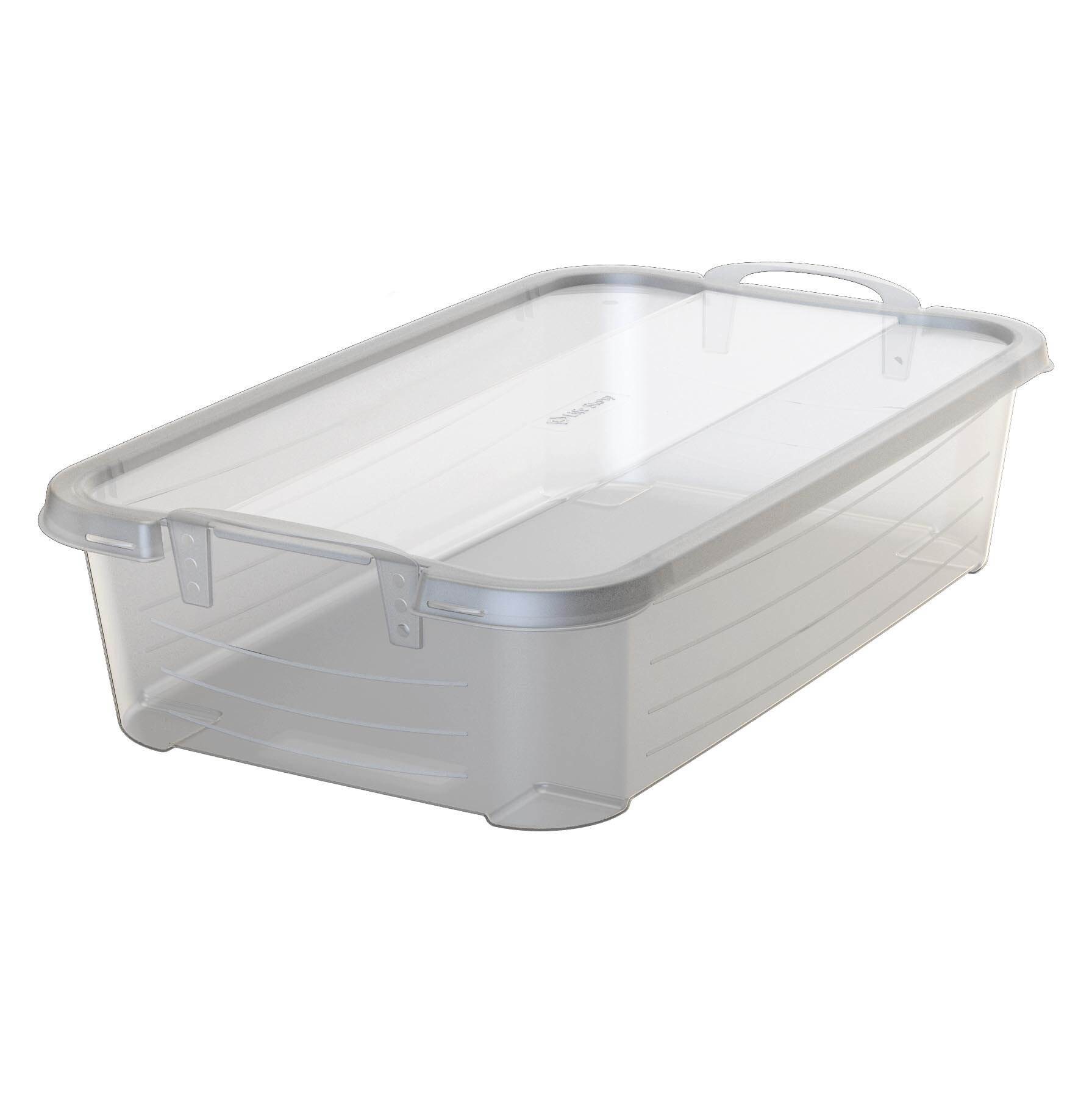 Life Story Large 32-Gallon (128-Quart) Clear Heavy Duty Tote with Latching  Lid in the Baskets & Storage Containers department at