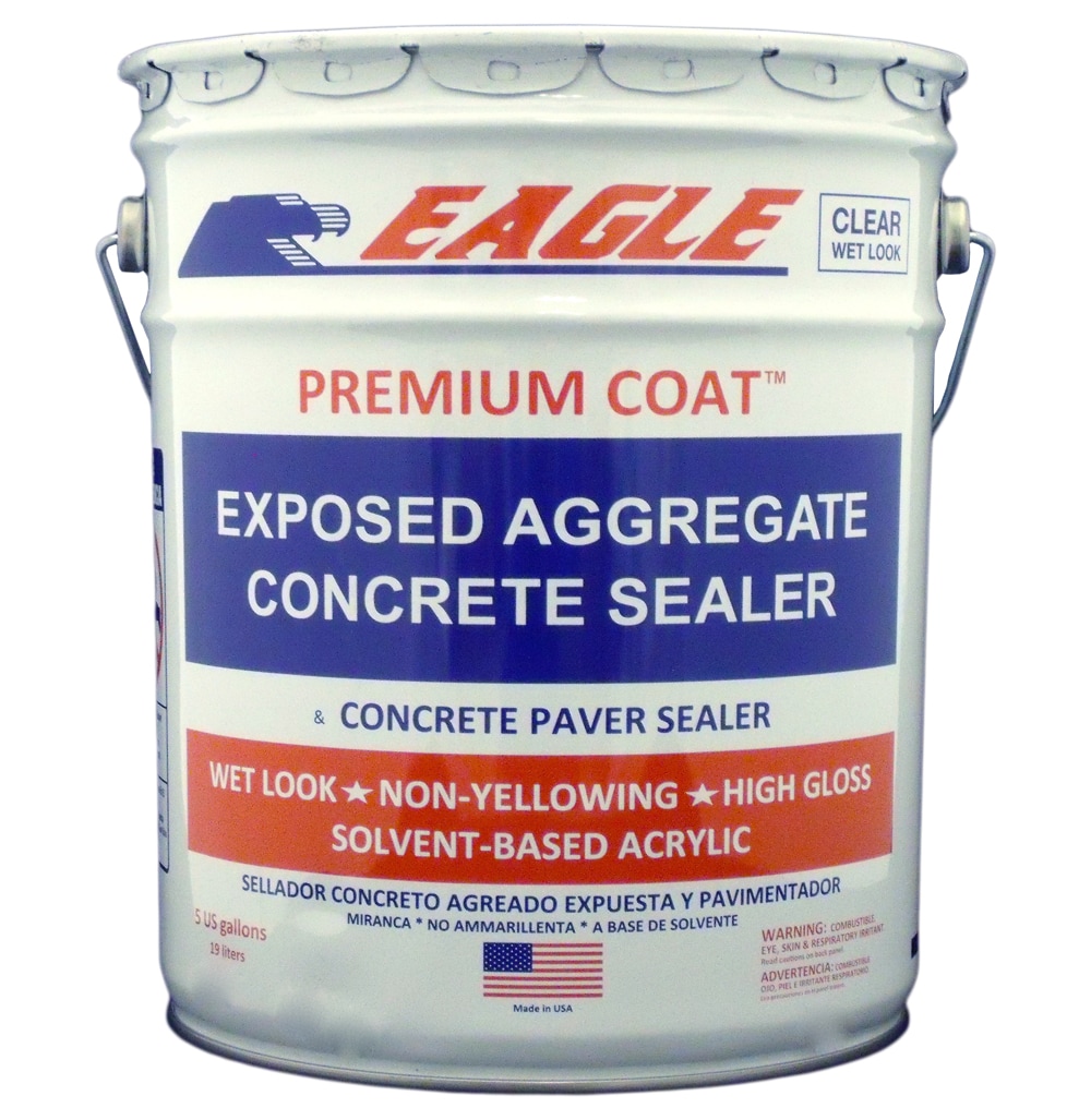 Eagle 5 Gal. Premium Coat Clear Wet Look Glossy Solvent-Based Acrylic  Exposed Aggregate Concrete Sealer EC5 - The Home Depot