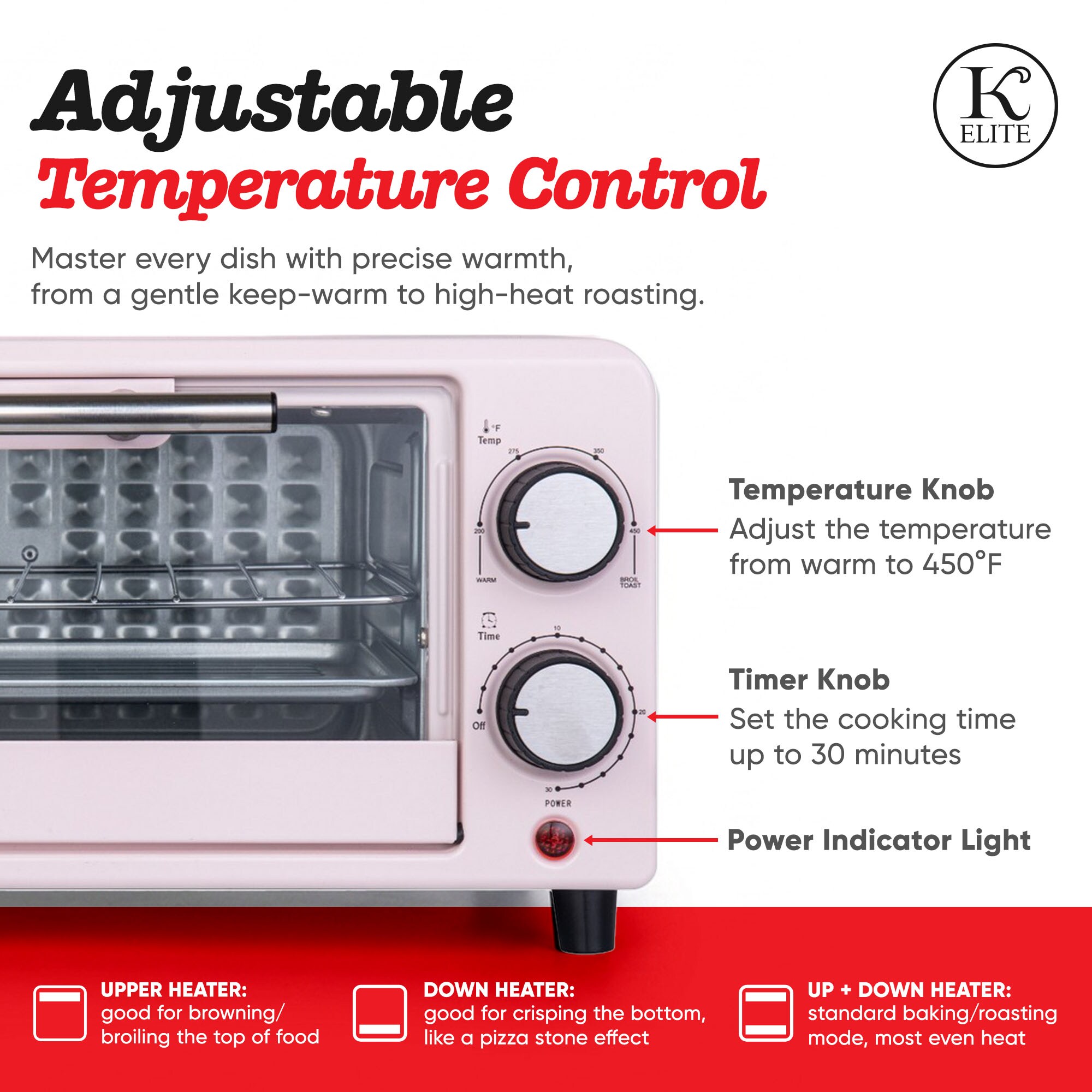 Kitchen Elite KE-OV-B101PK Countertop-Toaster-Ovens - View #6