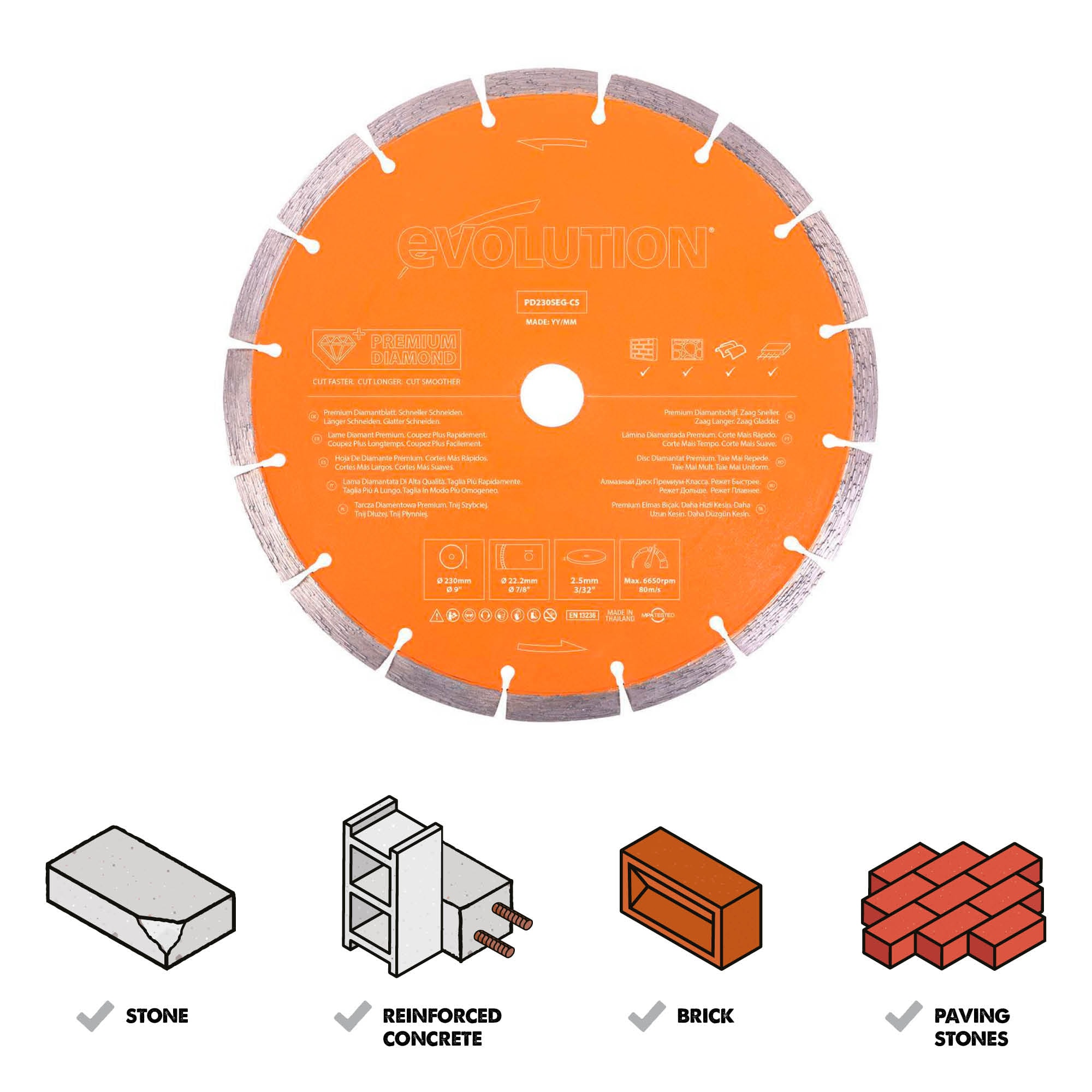 Evolution PD230SEG-CS Diamond-Saw-Blades - View #2
