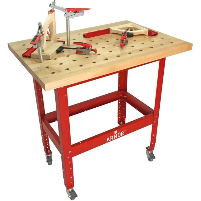Bungalow affix Nationwide Armor Tool 54-in W x 48-in H Clear Wood Work Bench in the Work Benches &  Tops department at Lowes.com