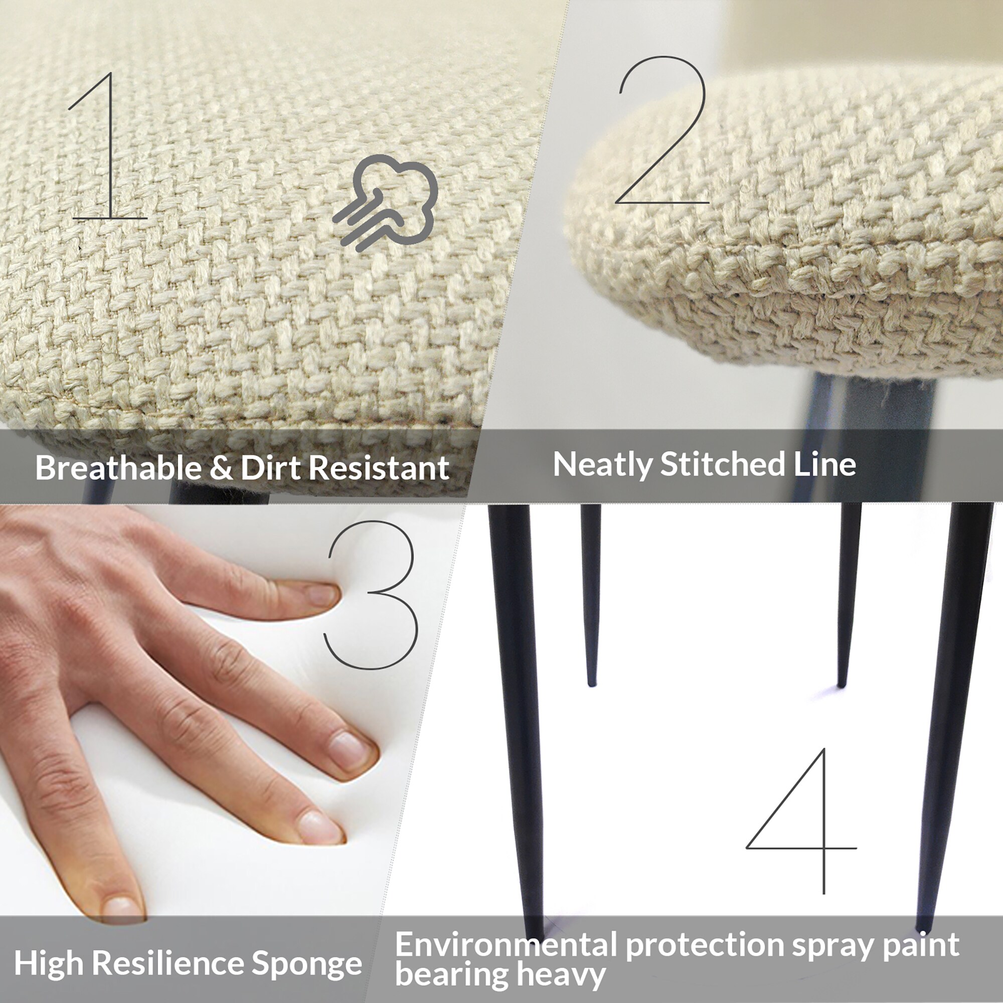 Sumyeg WF-HW53837CP-LA Dining-Chairs - View #6