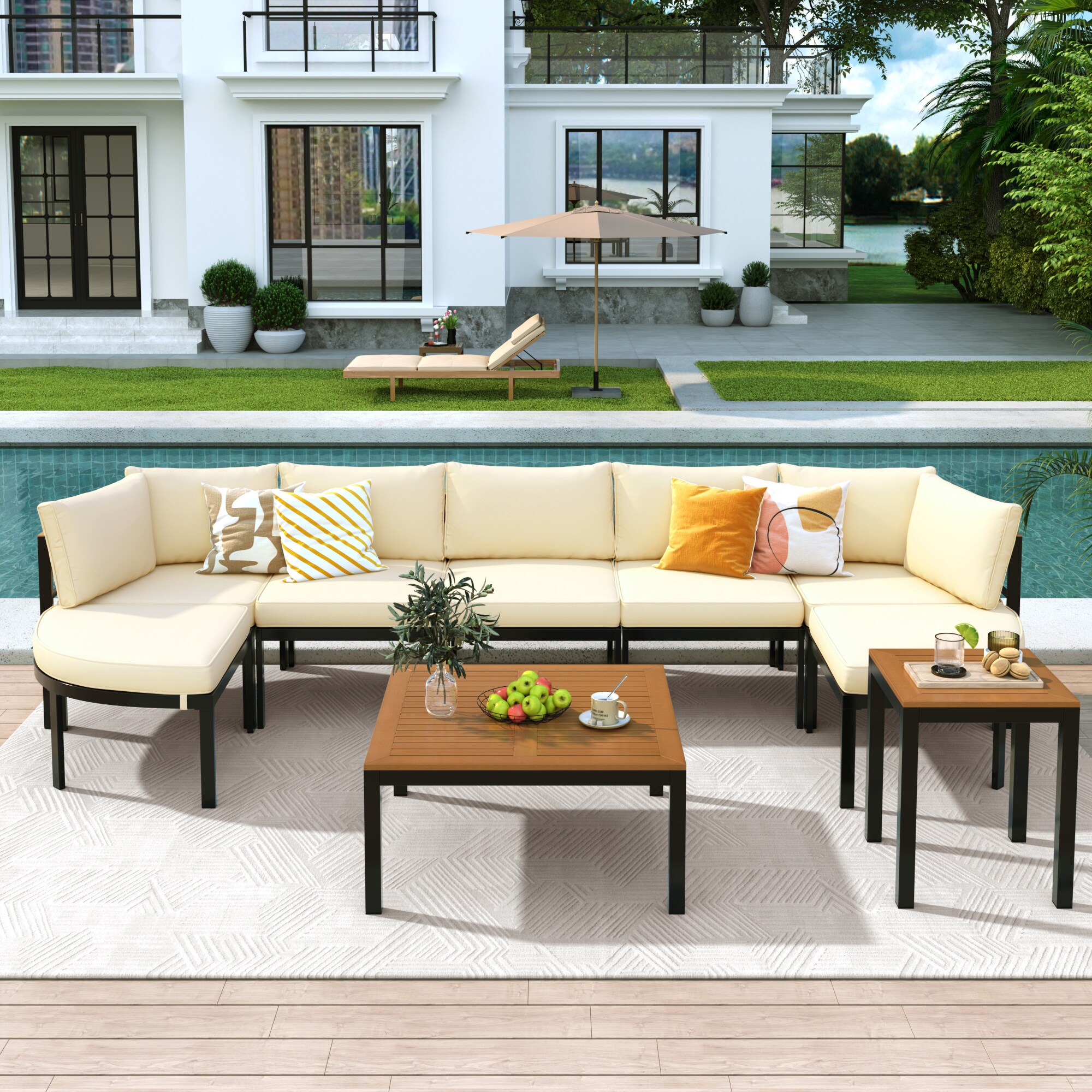 SINOFURN SYA330108BG Patio-Sofas-Daybeds - View #5