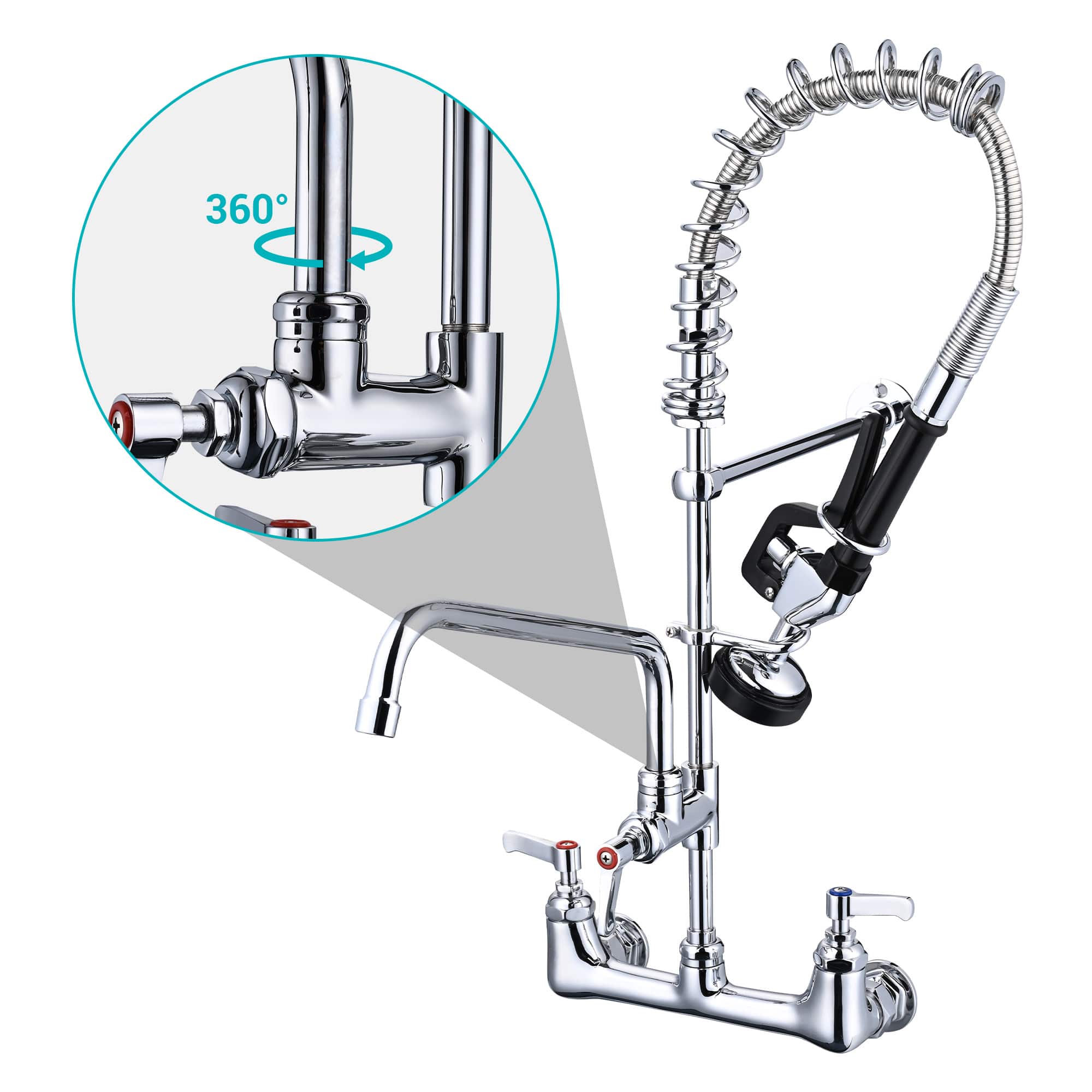 Yescom 81FAU008-23WM-CHR-LO Kitchen-Faucets - View #2