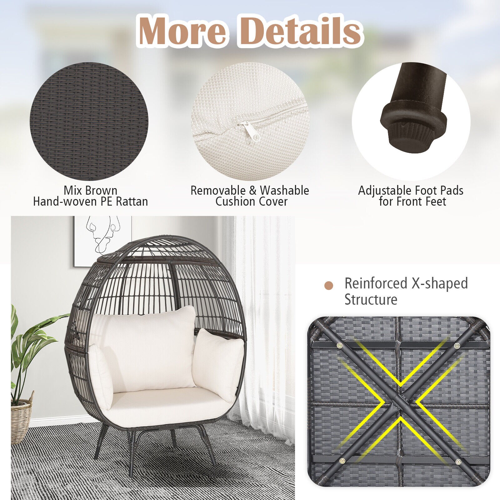Forclover HYFC-0715+ Patio-Chairs - View #3