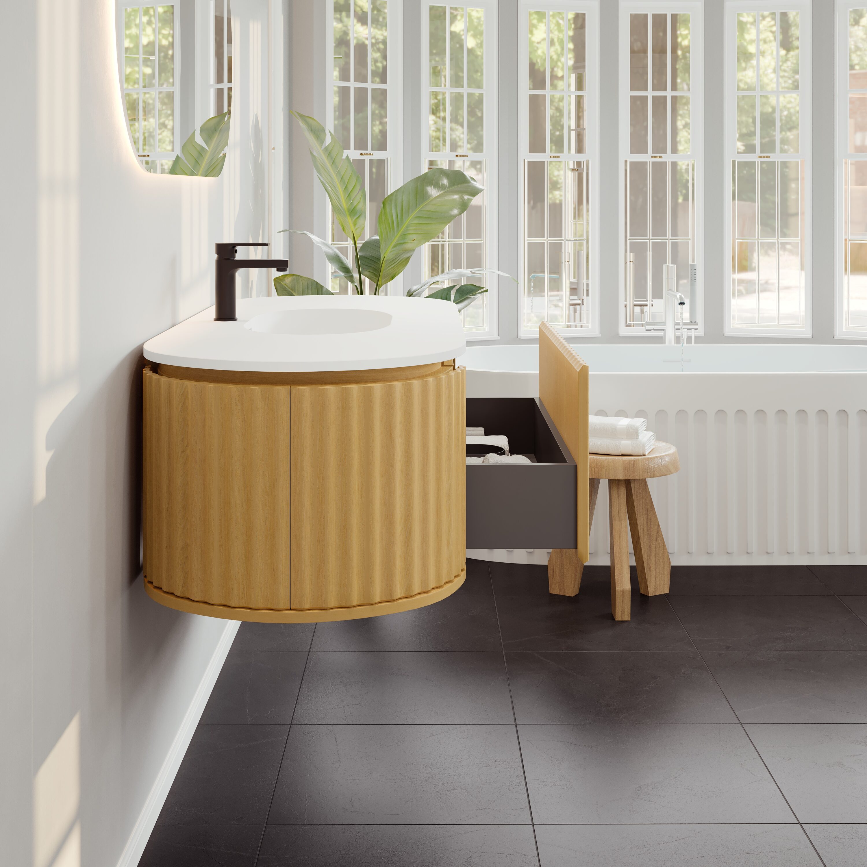 Eviva EVVN202-55OAK-WM Bath-Vanity-Combo - View #5
