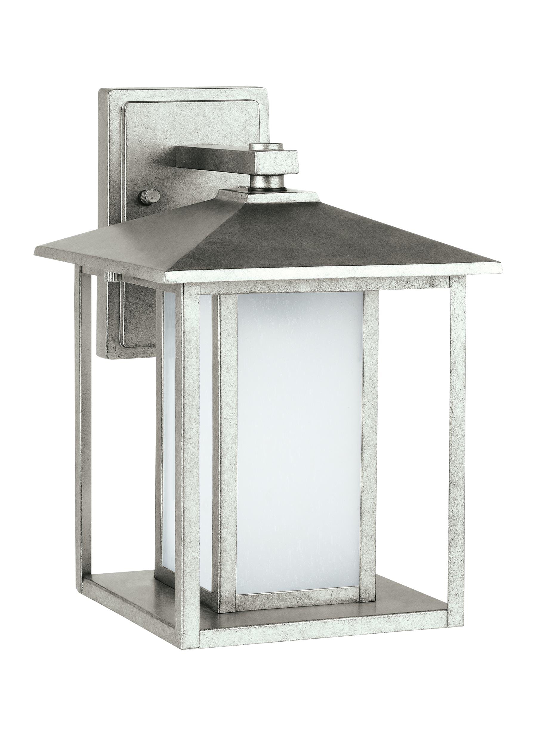 Generation Lighting 89031EN3-57 Hunnington 1 -Light 14-in H Distressed Pewter Hardwired Outdoor Wall Light