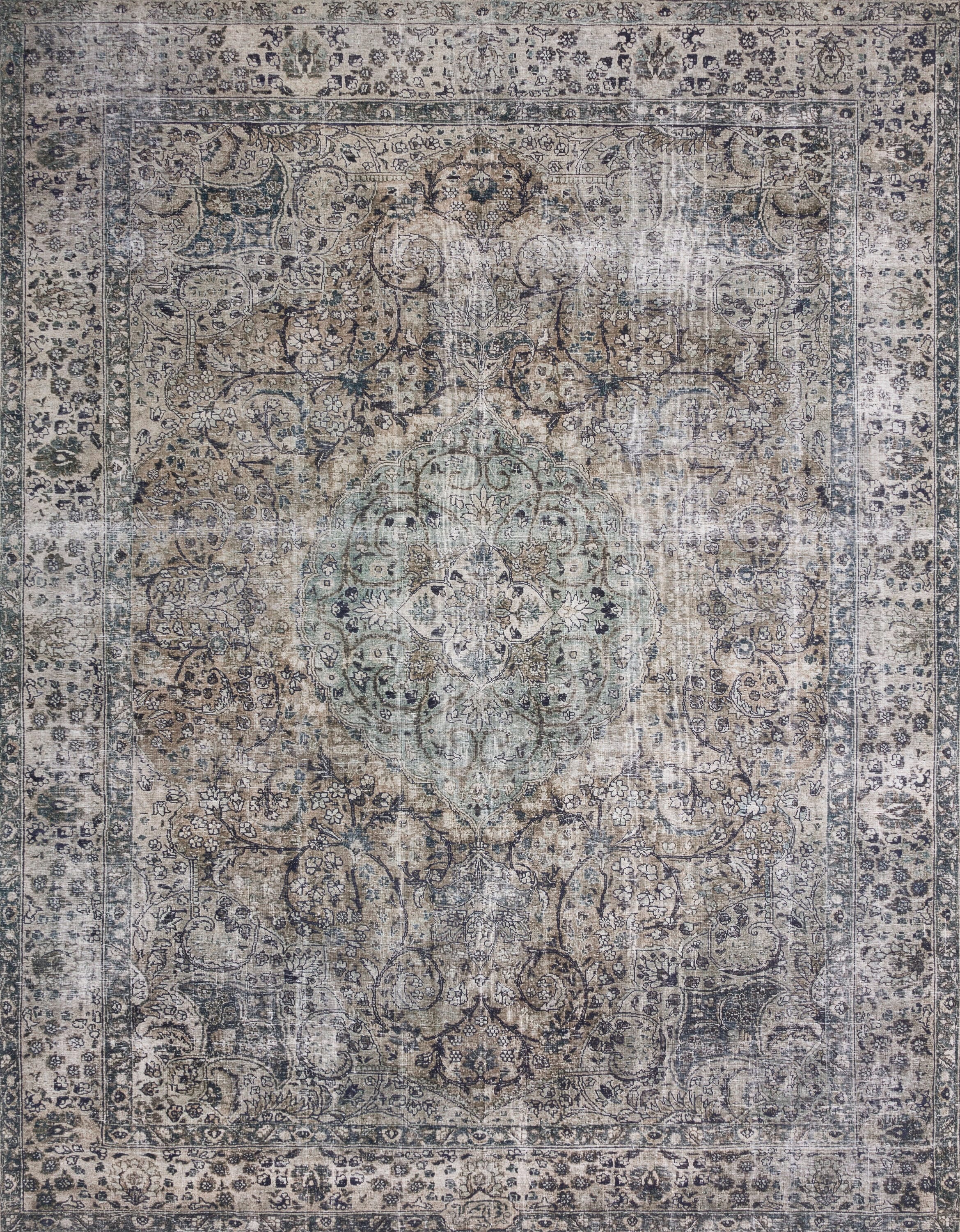 Reversible Gray Synthetic 24"x60" Stain-Resistant Area Rug
