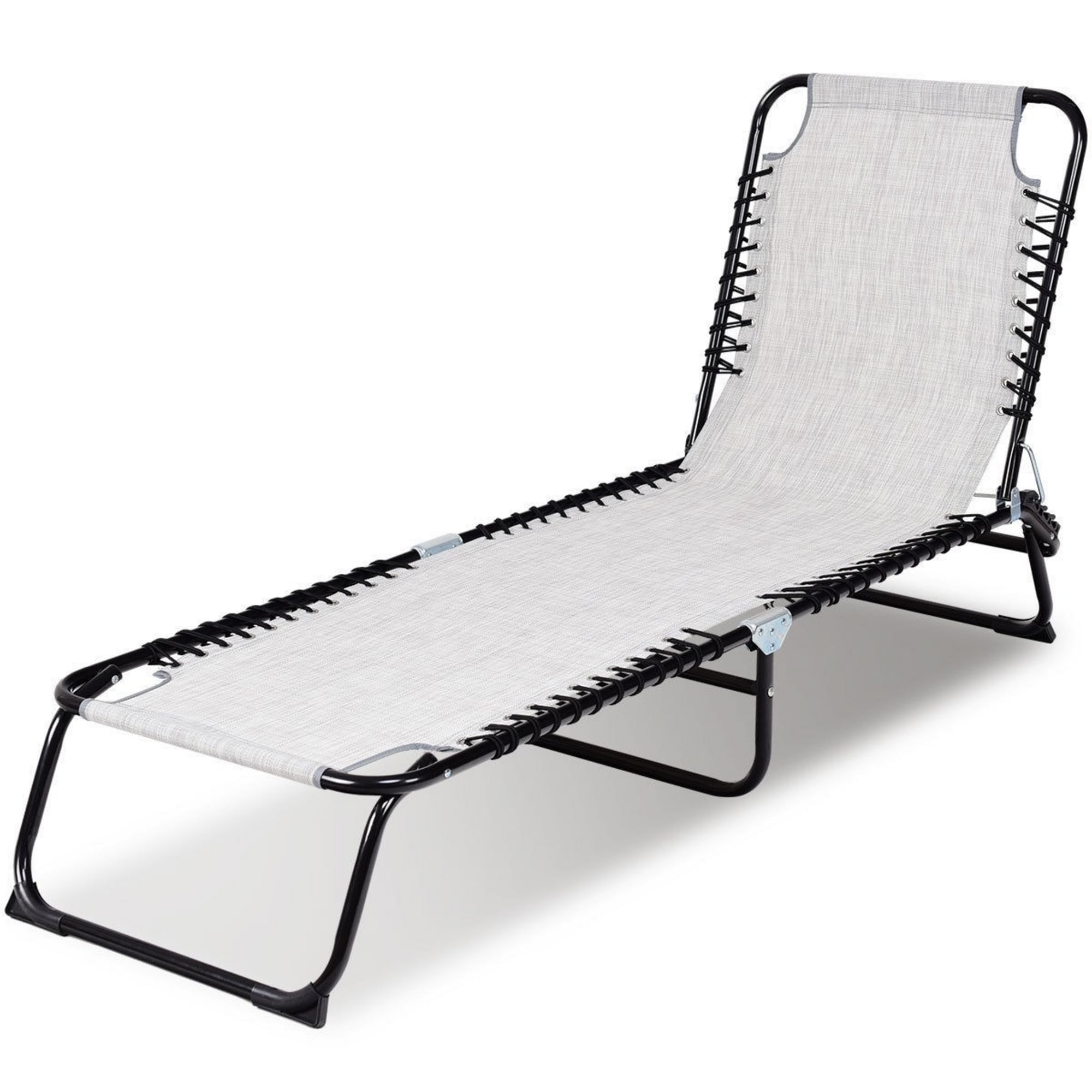 CASAINC Woven Stackable Black Steel Frame Stationary Zero Gravity Chair ...