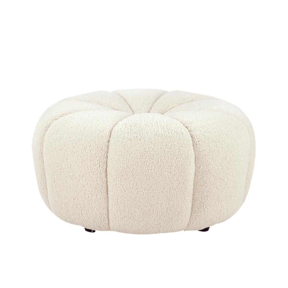 Pasargad Home PZW-20095 Noho Modern Cream Ottoman