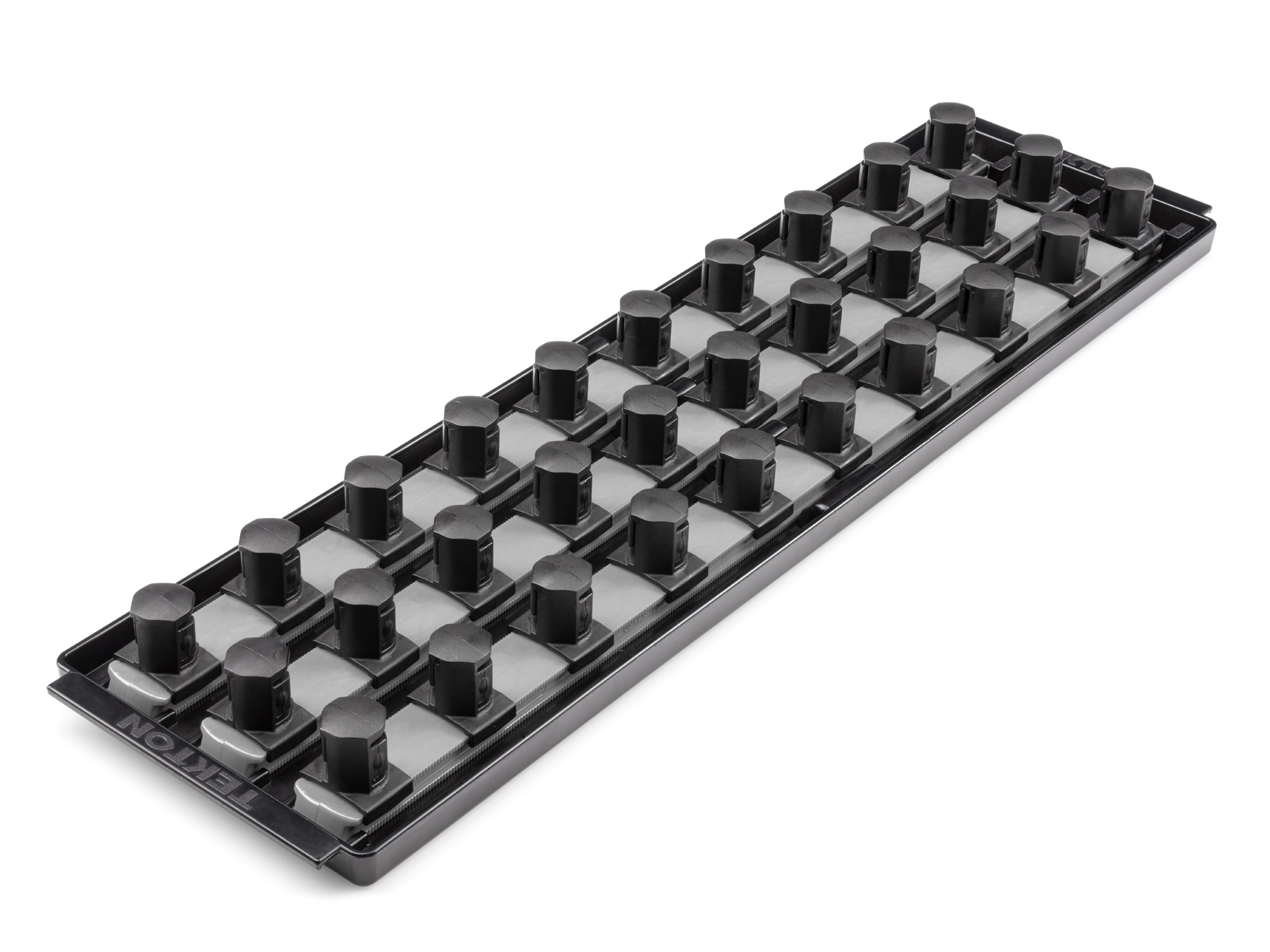 TEKTON OST37330 Plastic Socket storage - 3/4 in drive x 18 inch socket rails with 30 clips