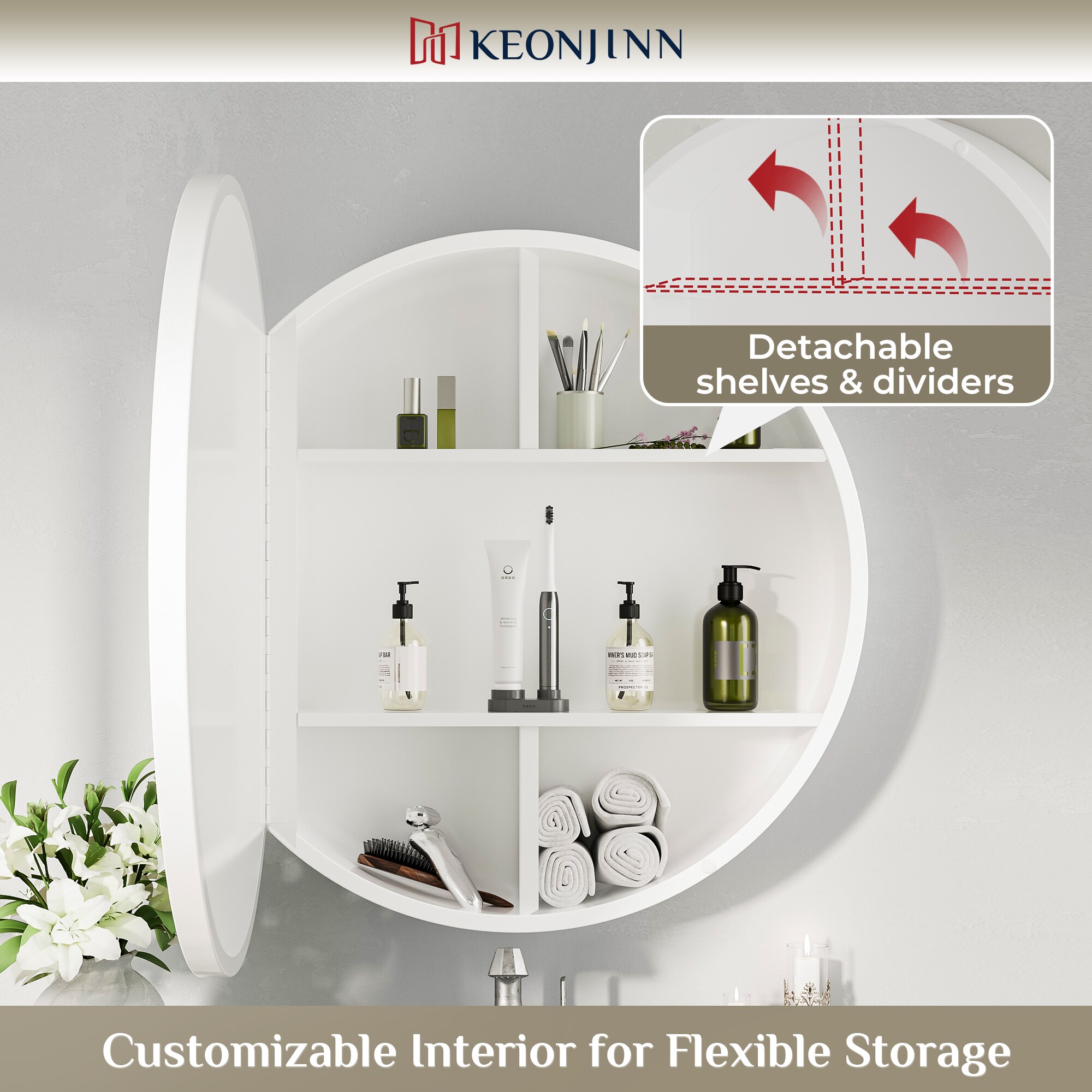 Keonjinn LW-JSKJG-R76SI Bathroom-Medicine-Cabinets - View #7