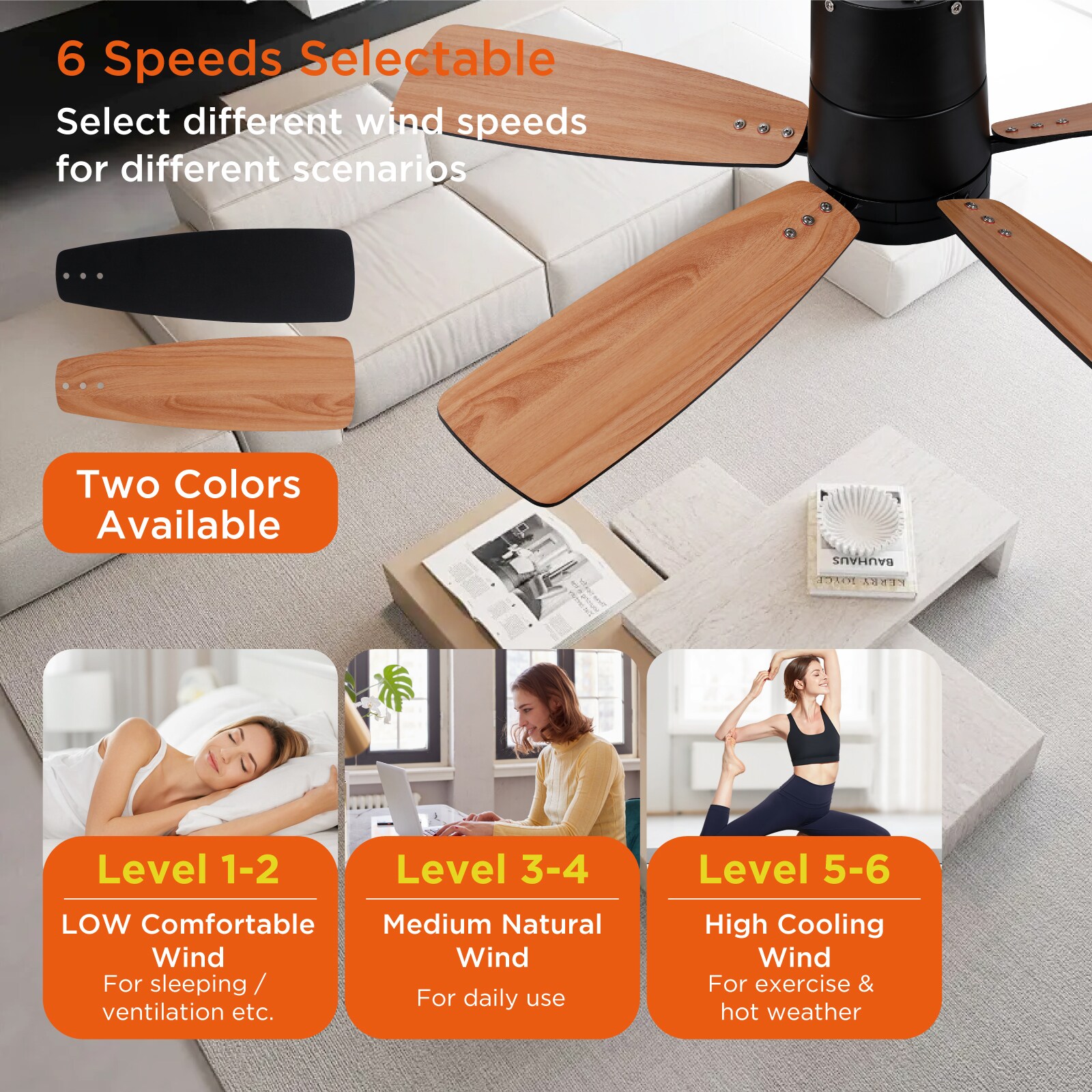 TALOYA TLY42-BK-5X-S5 Ceiling-Fans - View #3