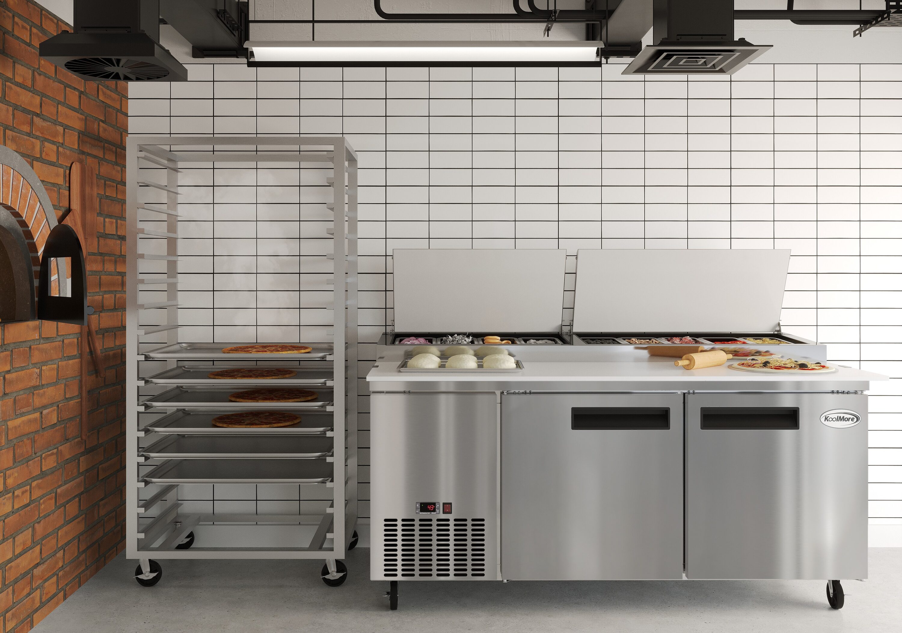 KoolMore LOW-KM-RPPSZ-5DSS Refrig-Prep-Tables - View #4