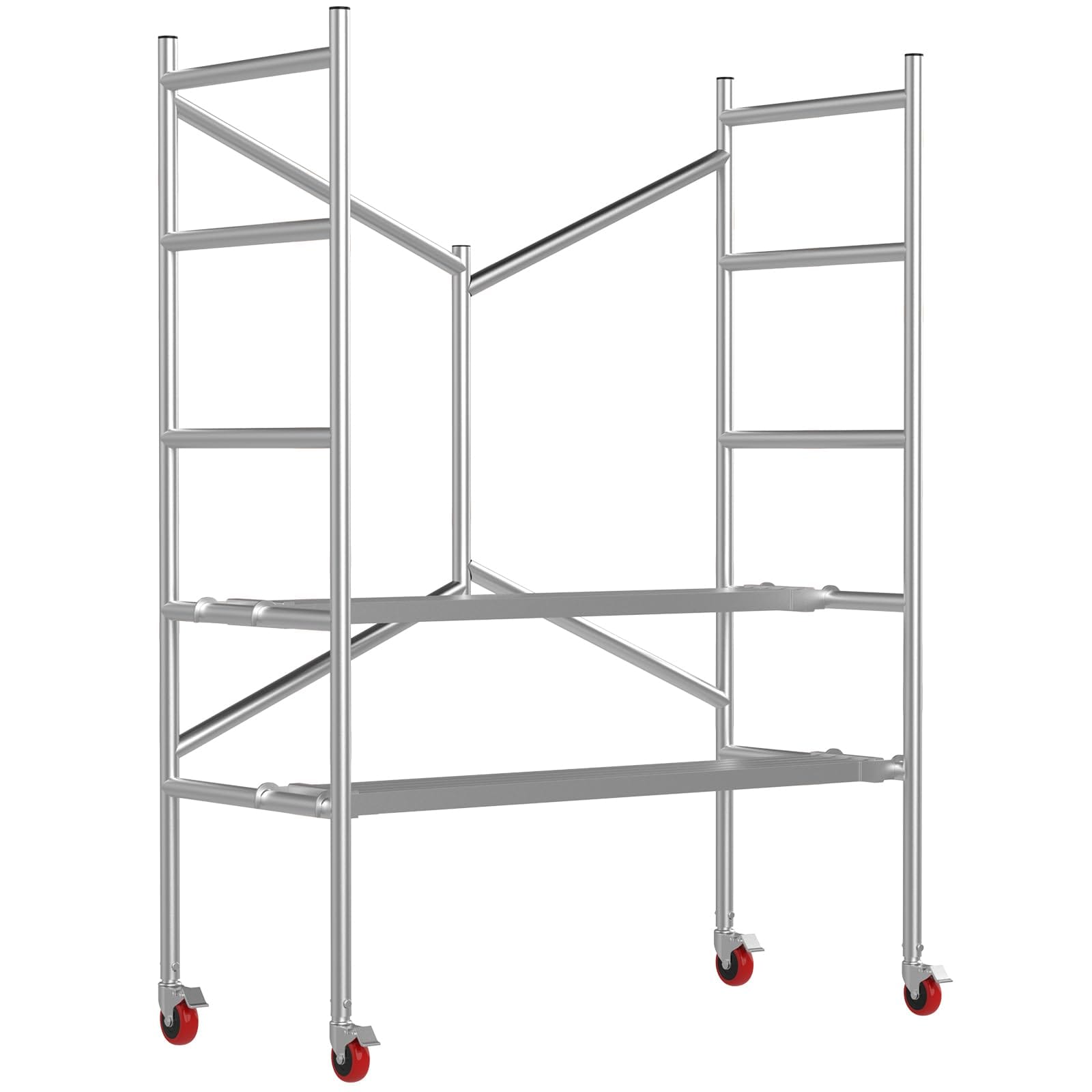 SenQWFa  Scaffolding Work Platform Rolling Scaffold with Wheels for Building Construction Interior Painting and Home Improvement 71.0 Height