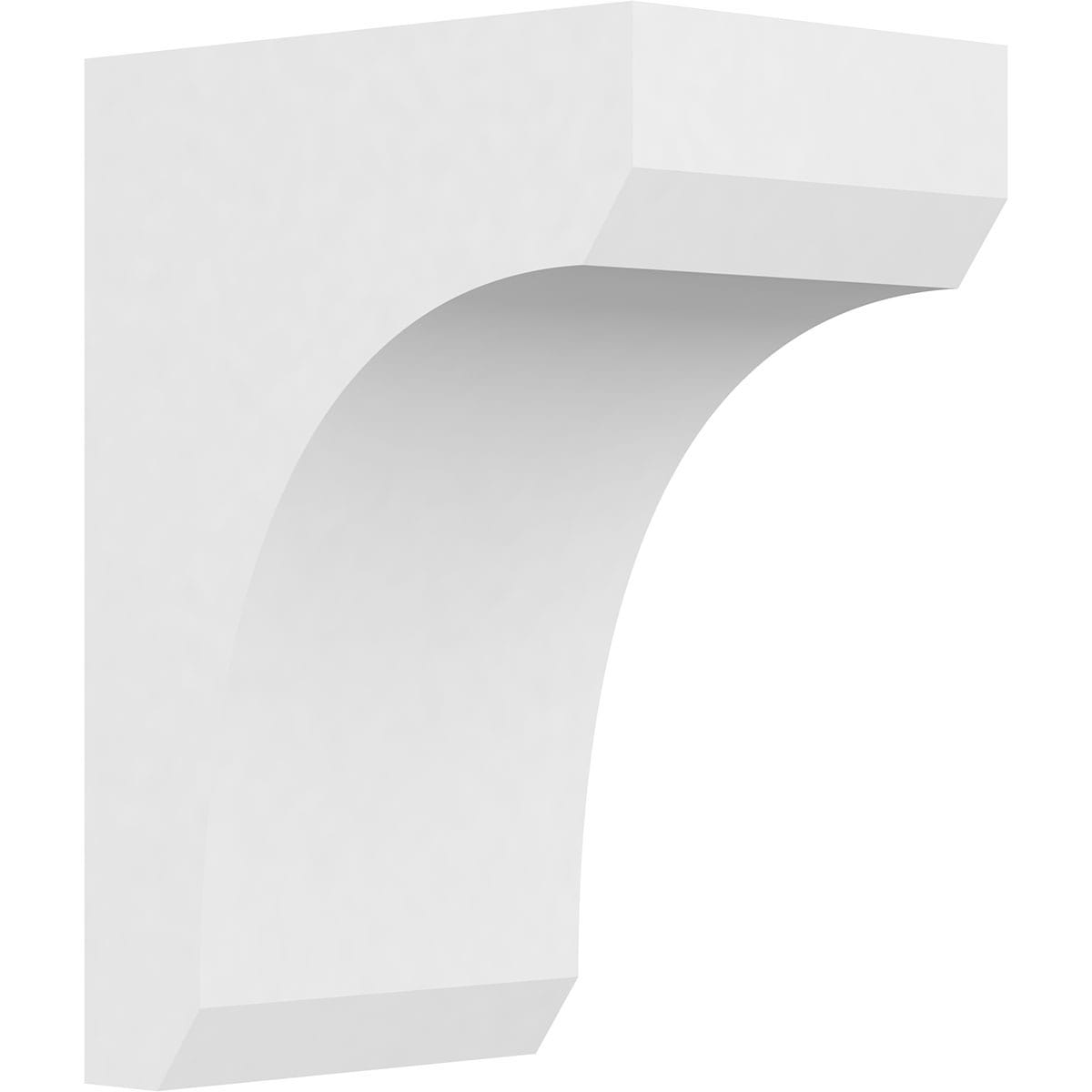 Ekena Millwork CORP07X10X14LGY 7-in x 10-in x 14-in Standard legacy Unfinished White PVC Paintable Corbel