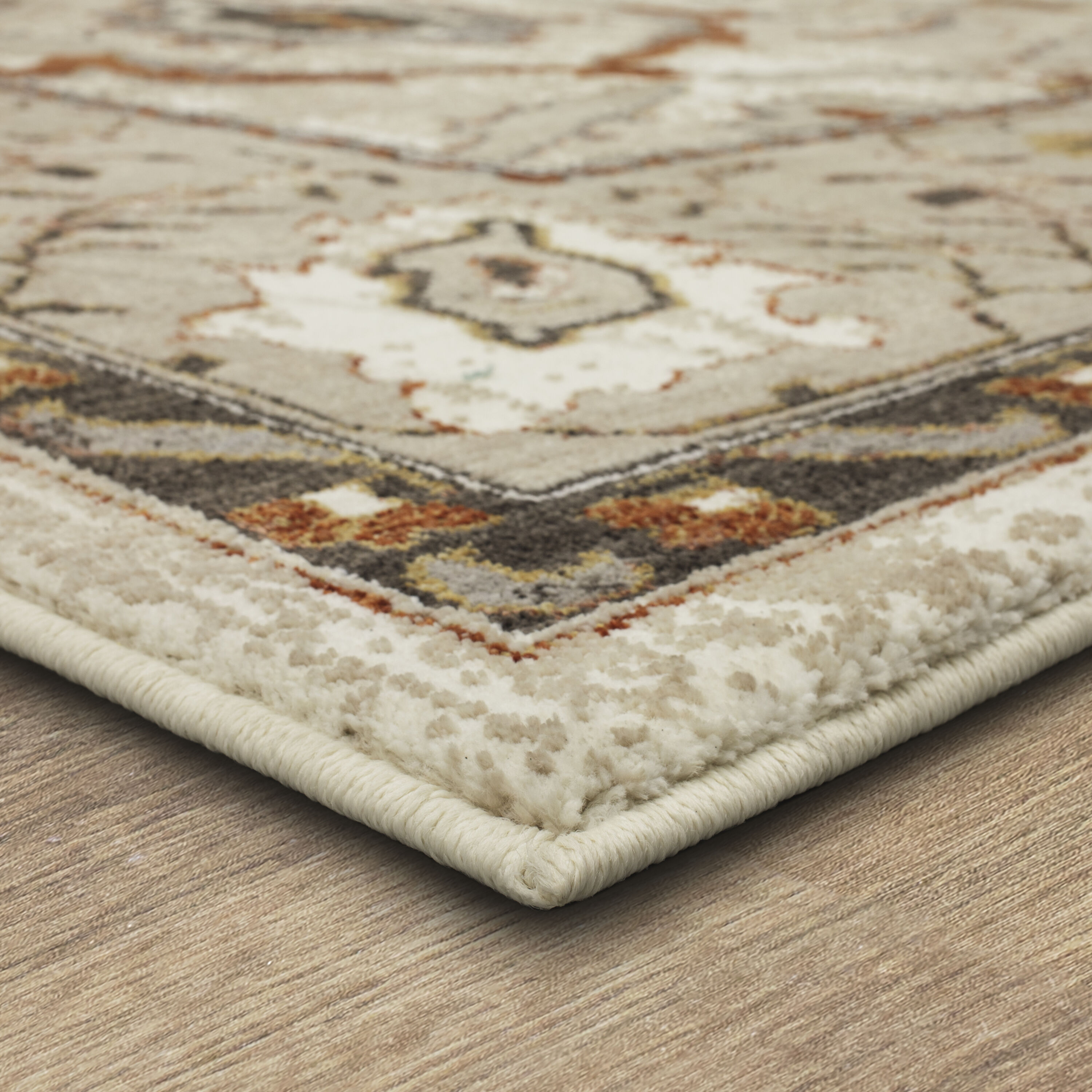 Gray Reversible Synthetic 9' x 12' Rectangular Area Rug