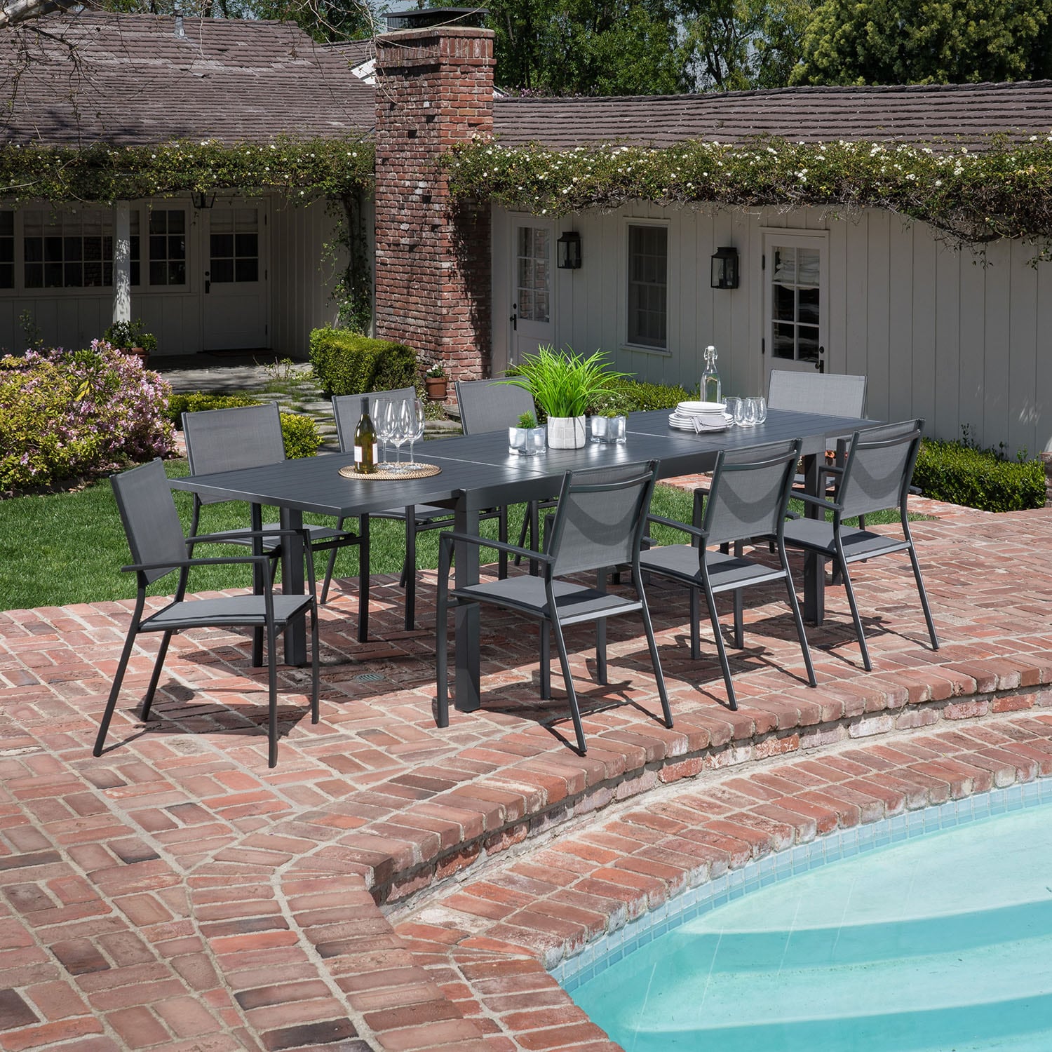 Hanover NAPLESDN9PC-GRY Patio-Dining-Sets - View #10