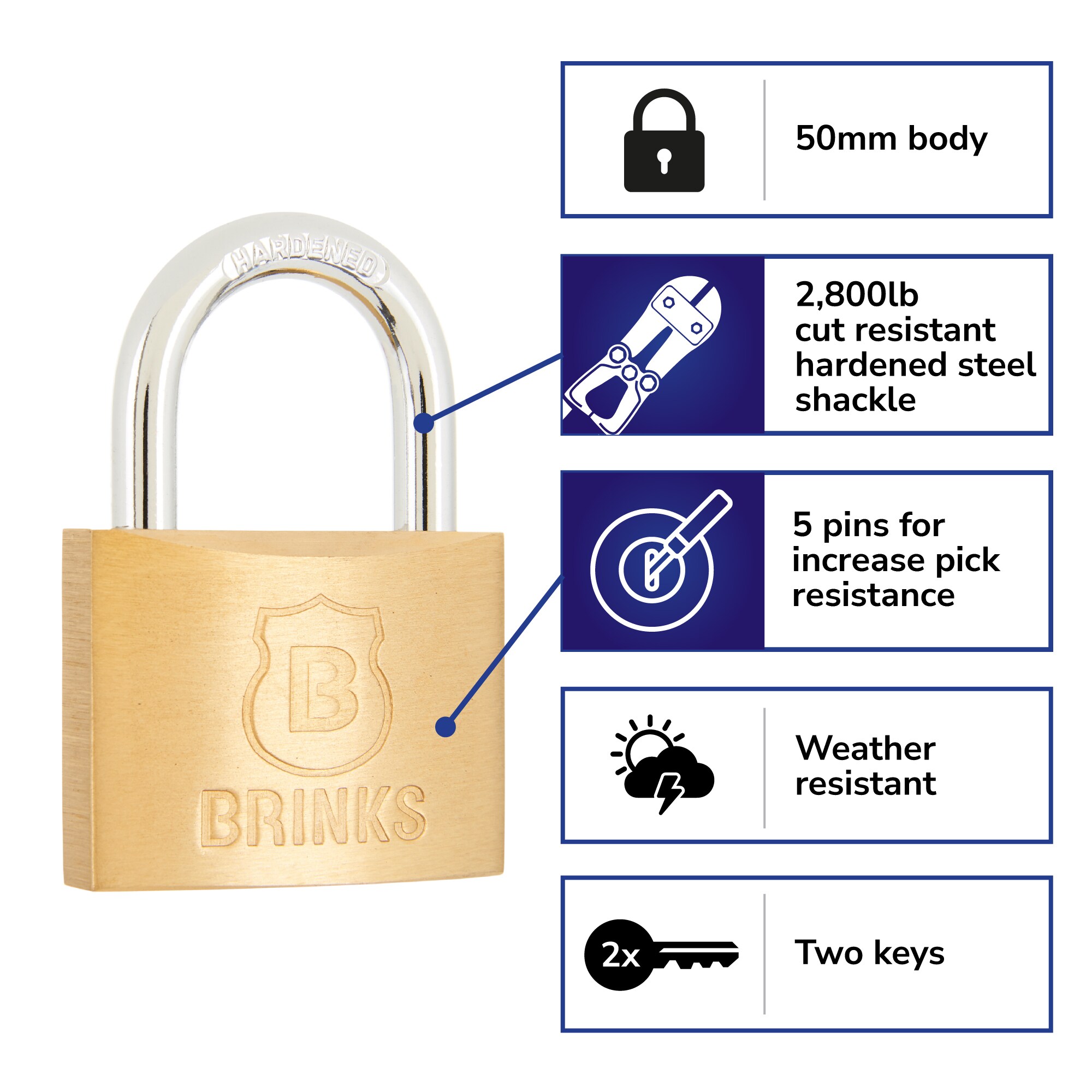 Brinks 171-50001 Padlocks-Locks-Cables - View #2