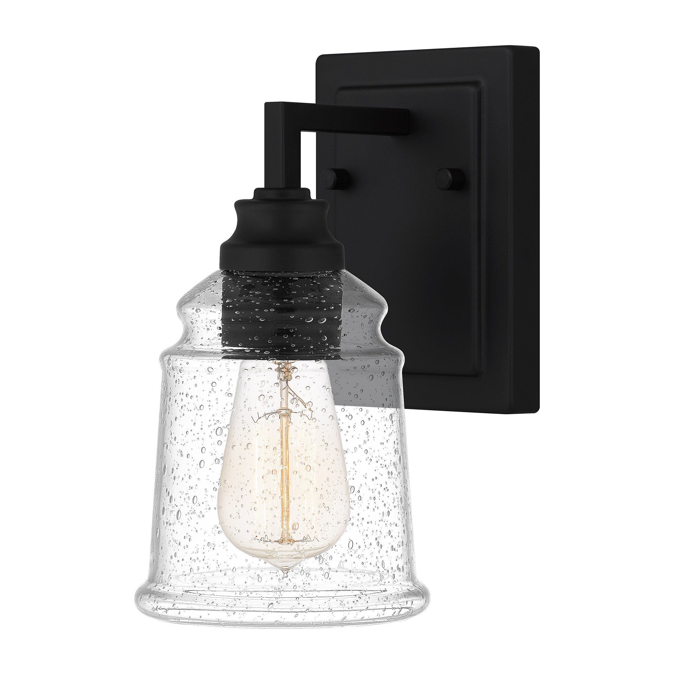 Quoizel MCI8705MBK McIntire 5.25-in 1-Light Matte Black Traditional Vanity Light