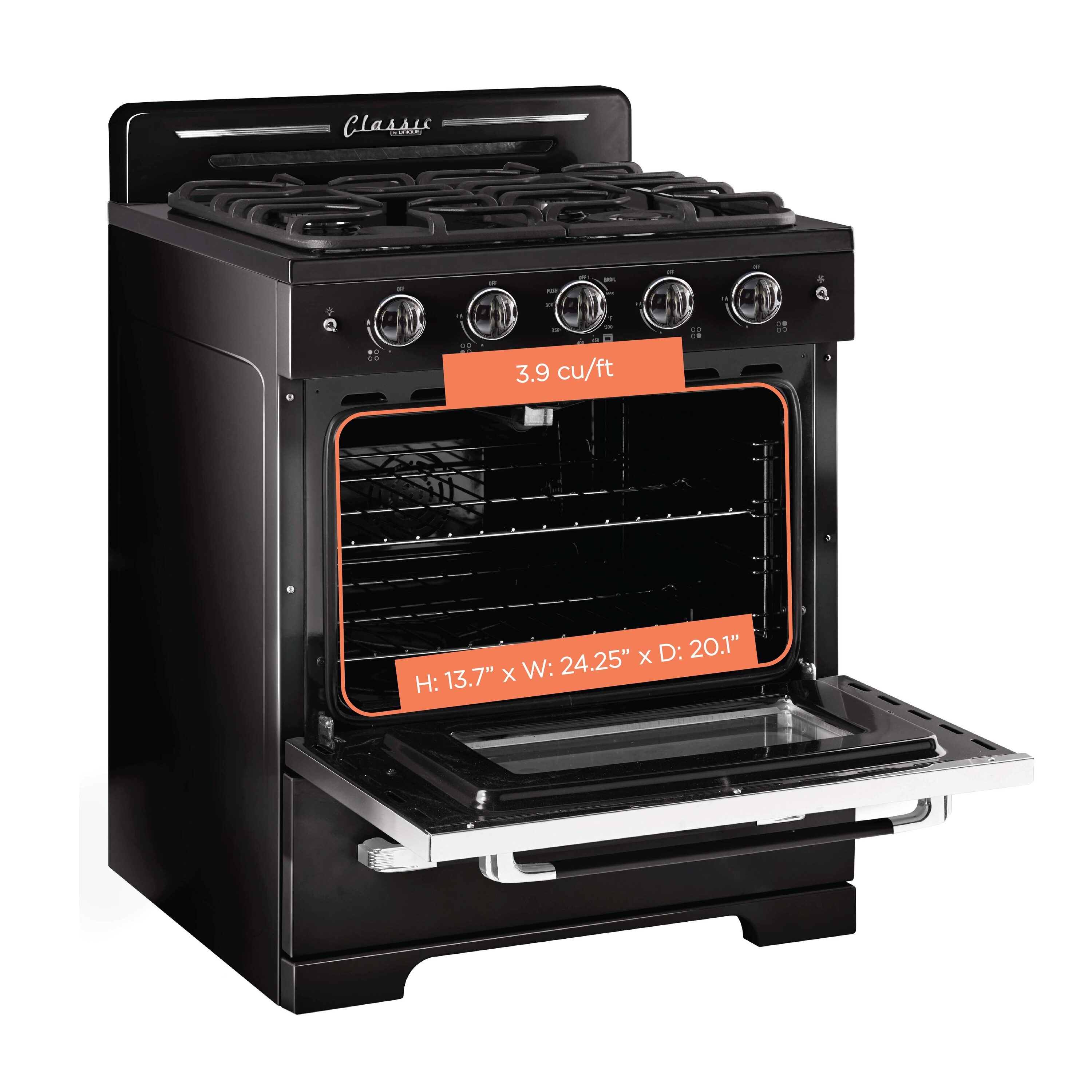 UNIQUE UGP-30CR B Freestanding-Gas-Ranges - View #9