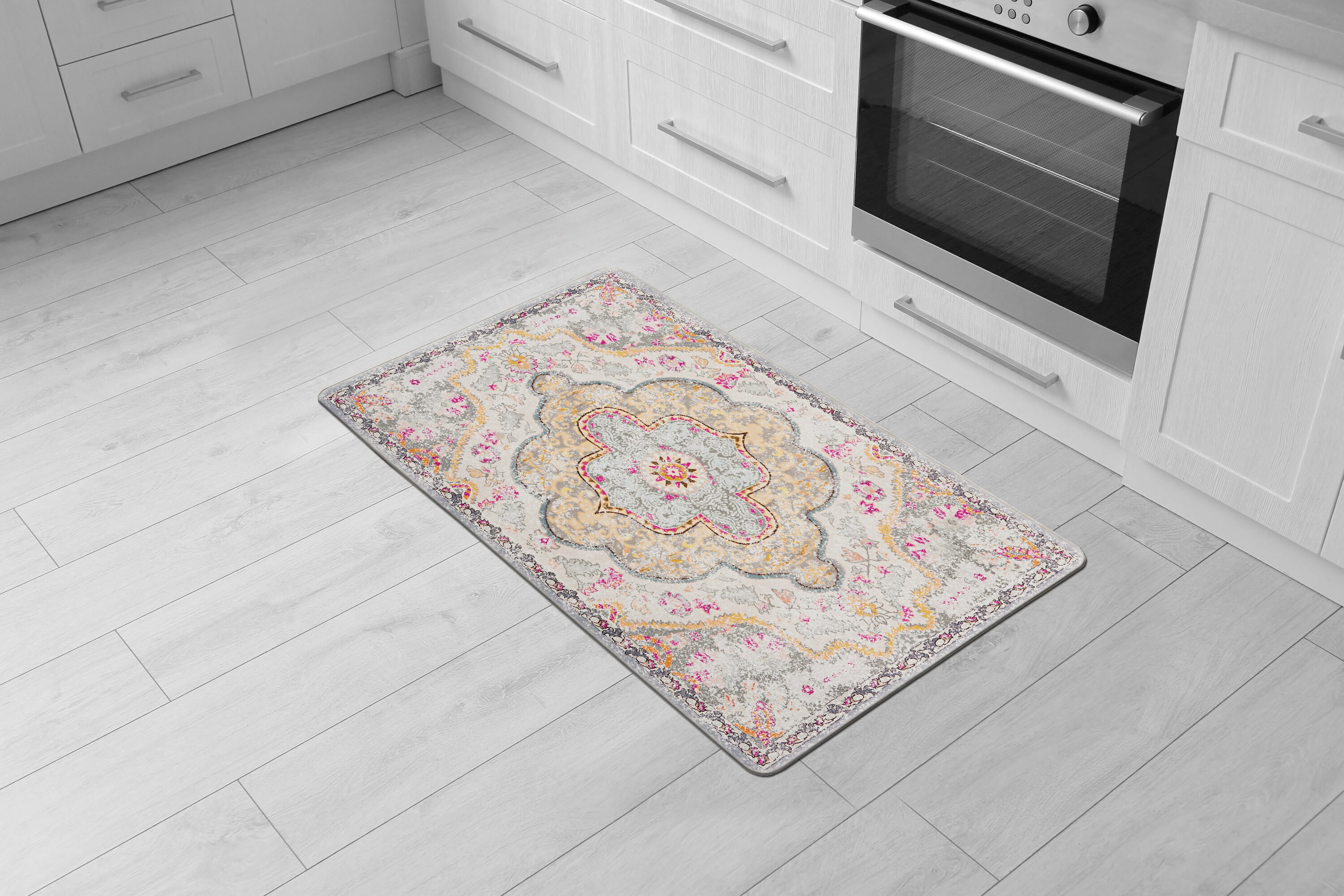 World Rug Gallery 812GRAY18X30 1-1/2-ft x 2-1/2-ft Gray PVC Rectangular Indoor Decorative Anti-fatigue mat