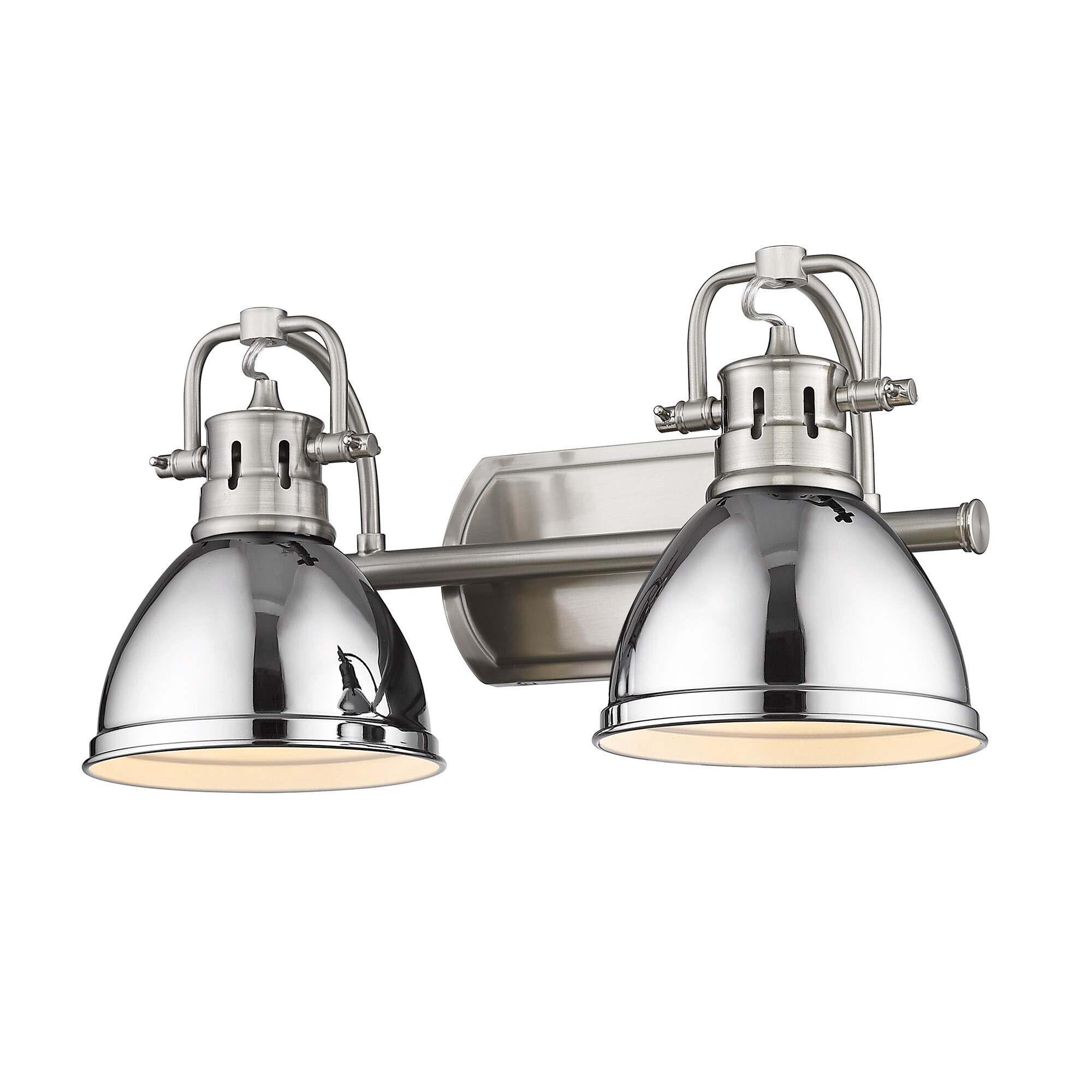 Golden Lighting 3602-BA2 PW-CH Duncan 16.5-in 2 -Light Polished Chrome Industrial Vanity light
