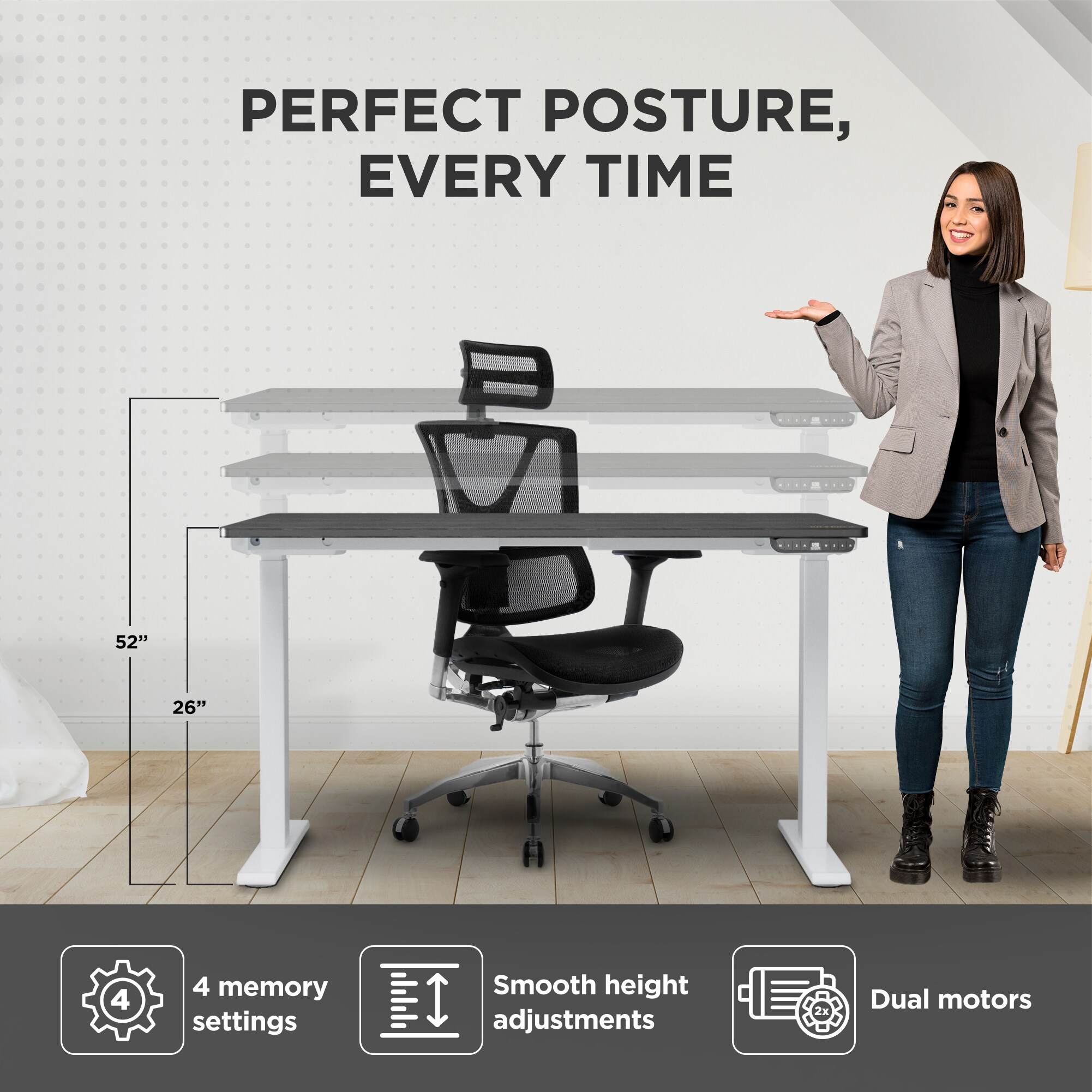Uncaged Ergonomics RUWBKMDF48 desks - View #4