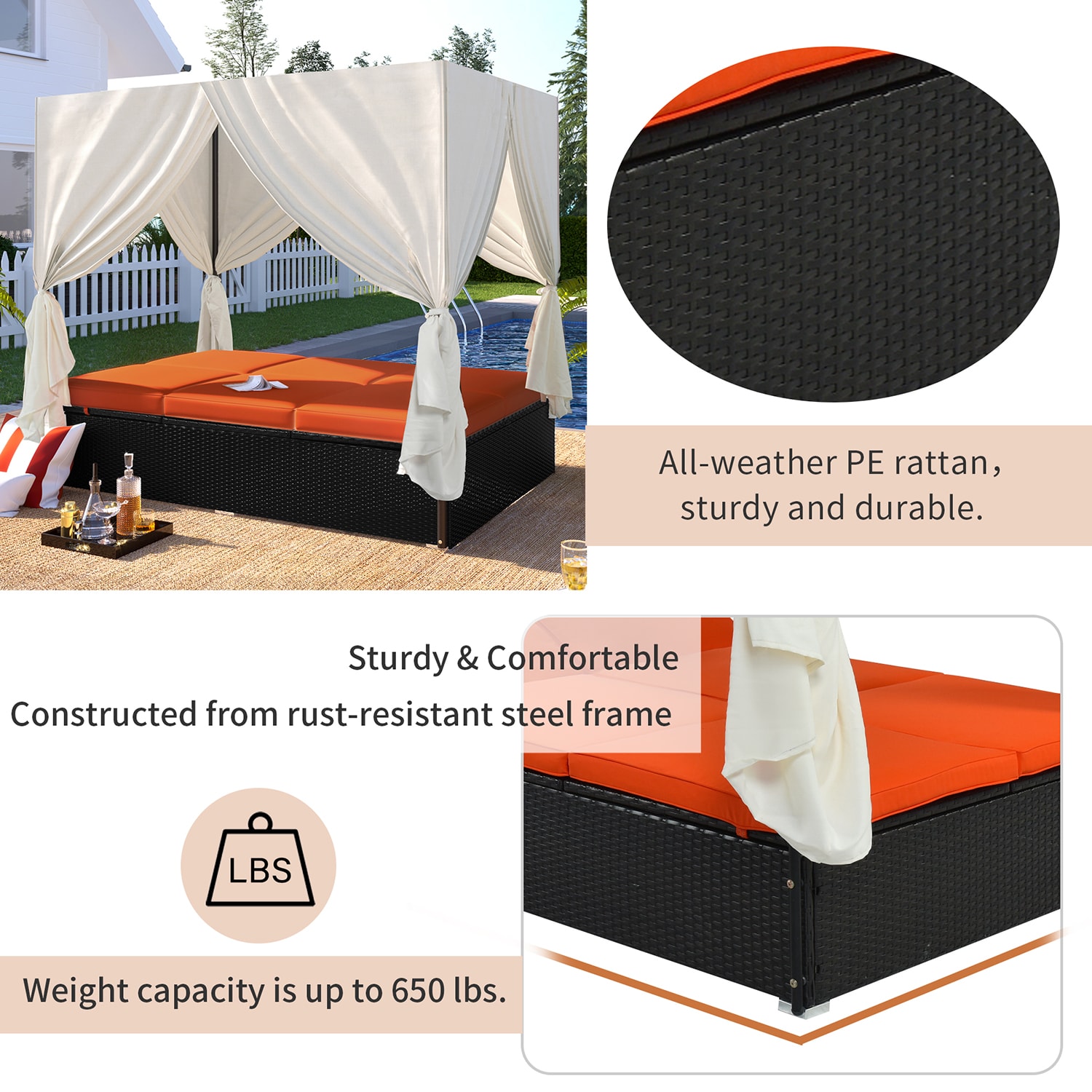 SINOFURN SYA020378OR Patio-Sofas-Daybeds - View #9