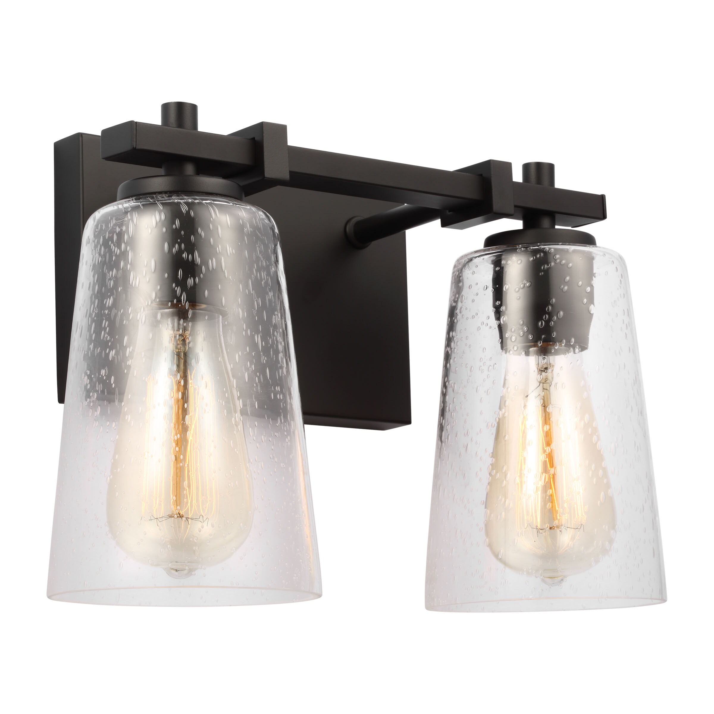 Generation Lighting VS24302MBK Mercer 12.5-in 2 -Light Black Traditional Vanity light