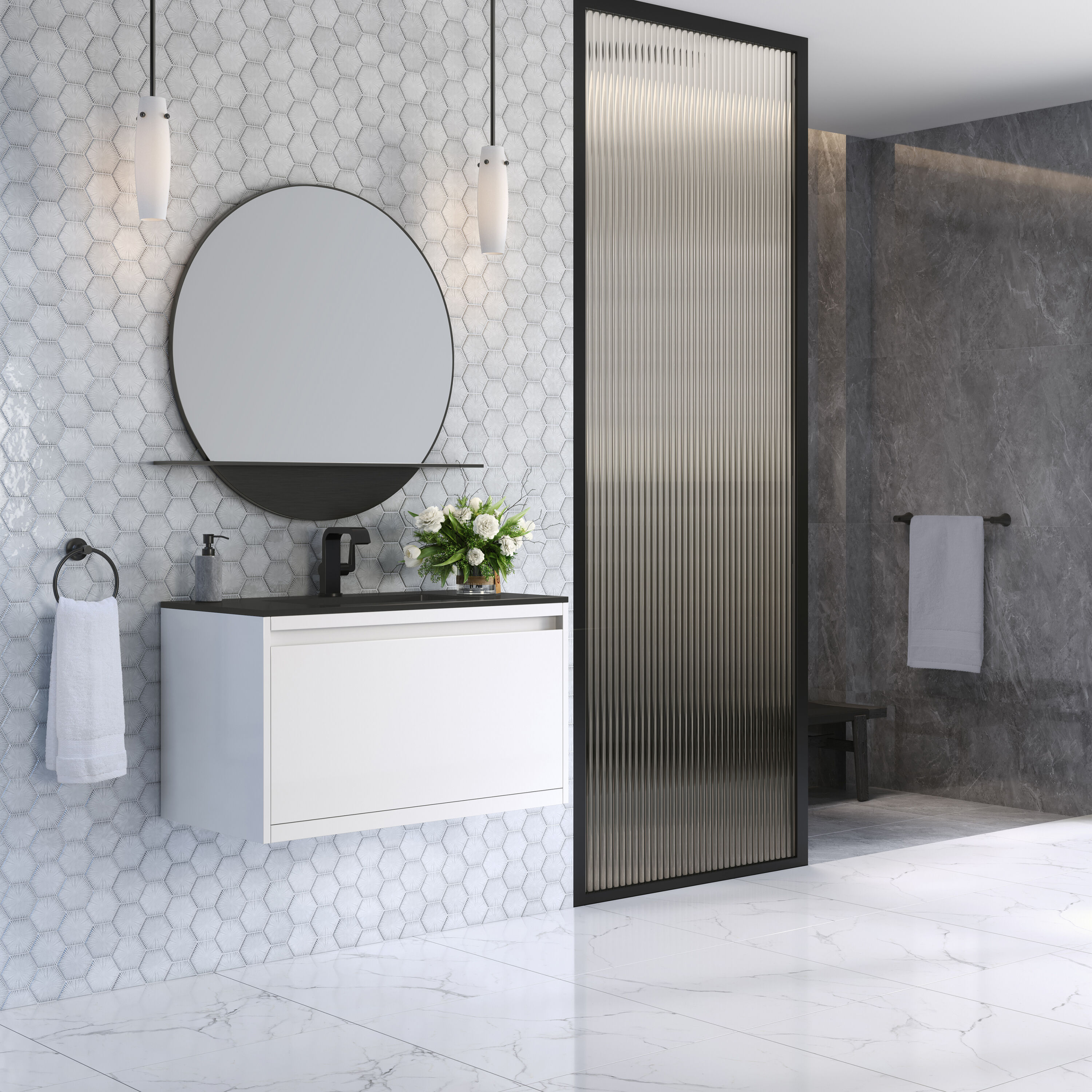 James Martin Vanities 805-V35.4-GW-MB-CH Bath-Vanity-Combo - View #4