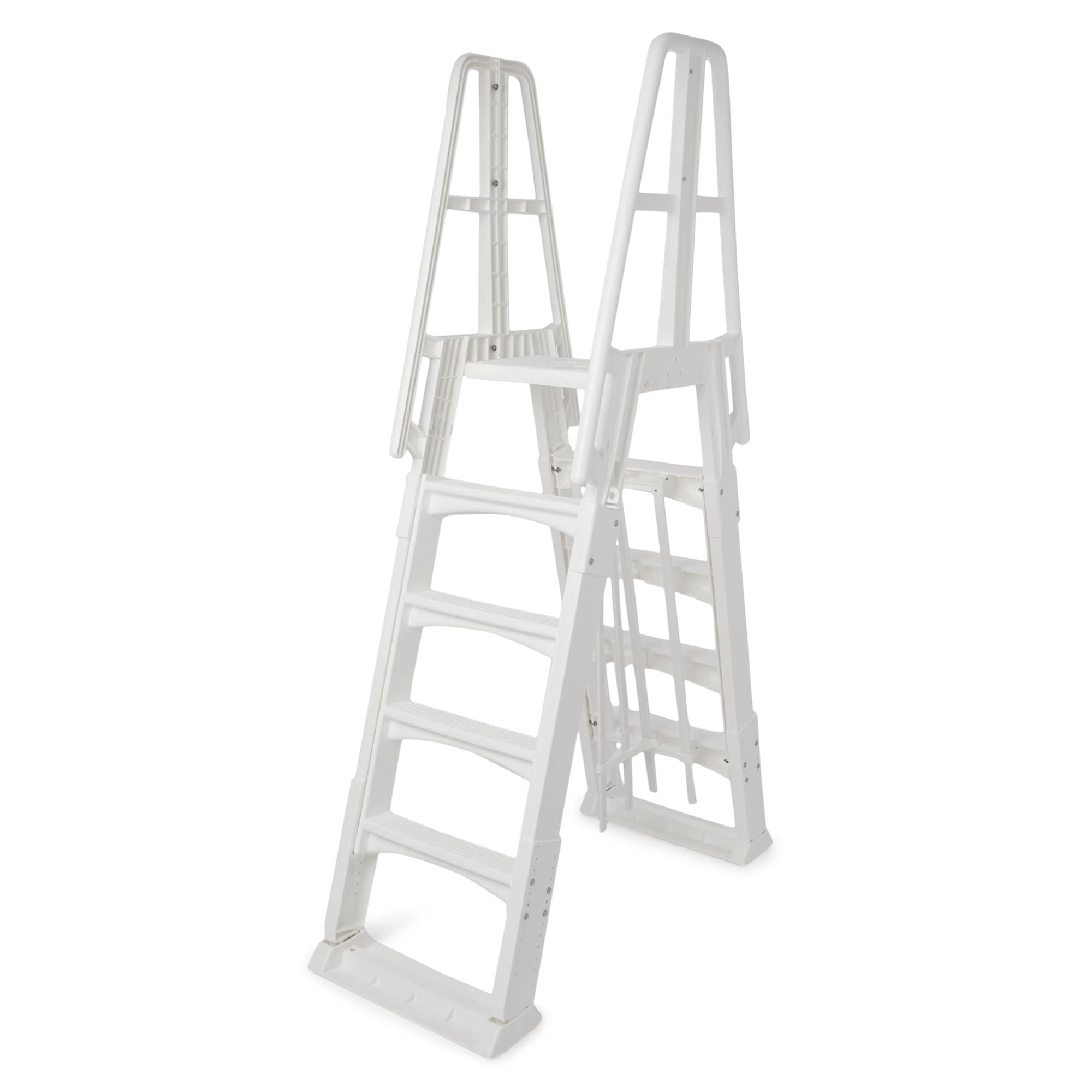 Vinyl Works 76998 56-Inches Resin Drop-in pool steps with outside ladder Hand Rail