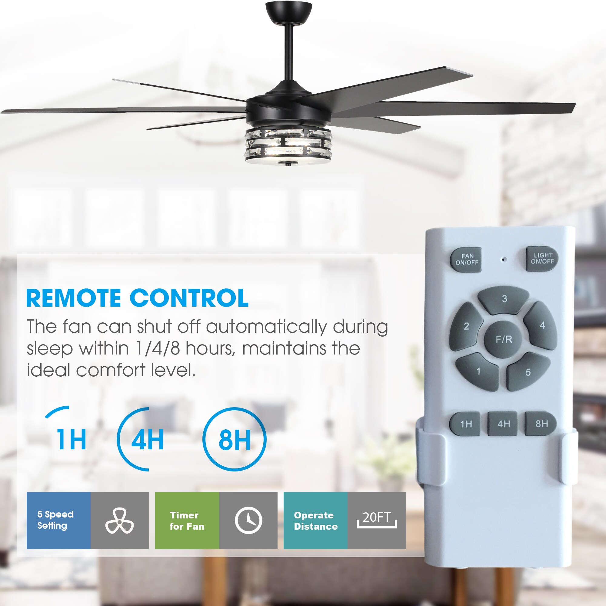 Parrot Uncle F8246BK110V Ceiling-Fans - View #6