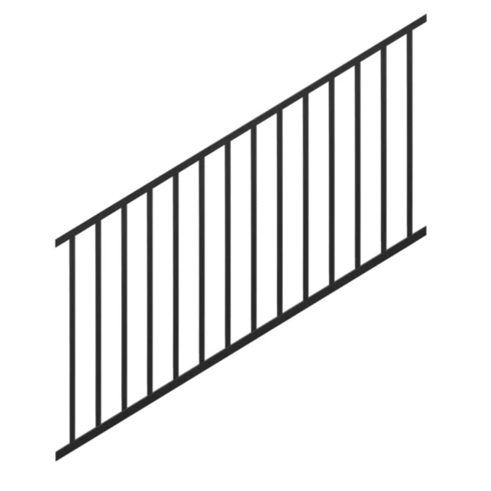 Trex Select Aluminum 6-ft x 36-in Charcoal Black Aluminum Deck Stair Rail Kit