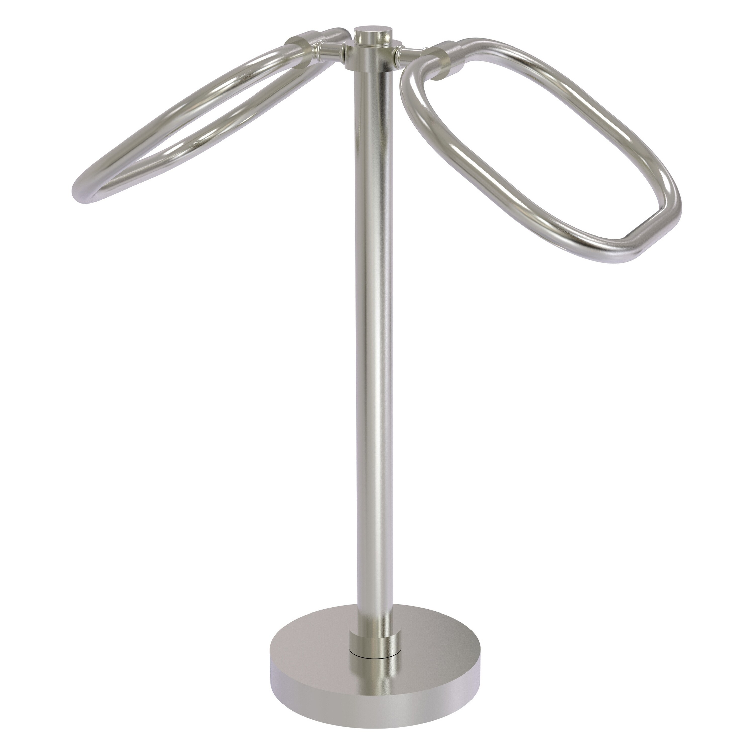 Allied Brass TB-20-SN Satin Nickel Freestanding countertop Double Towel Ring