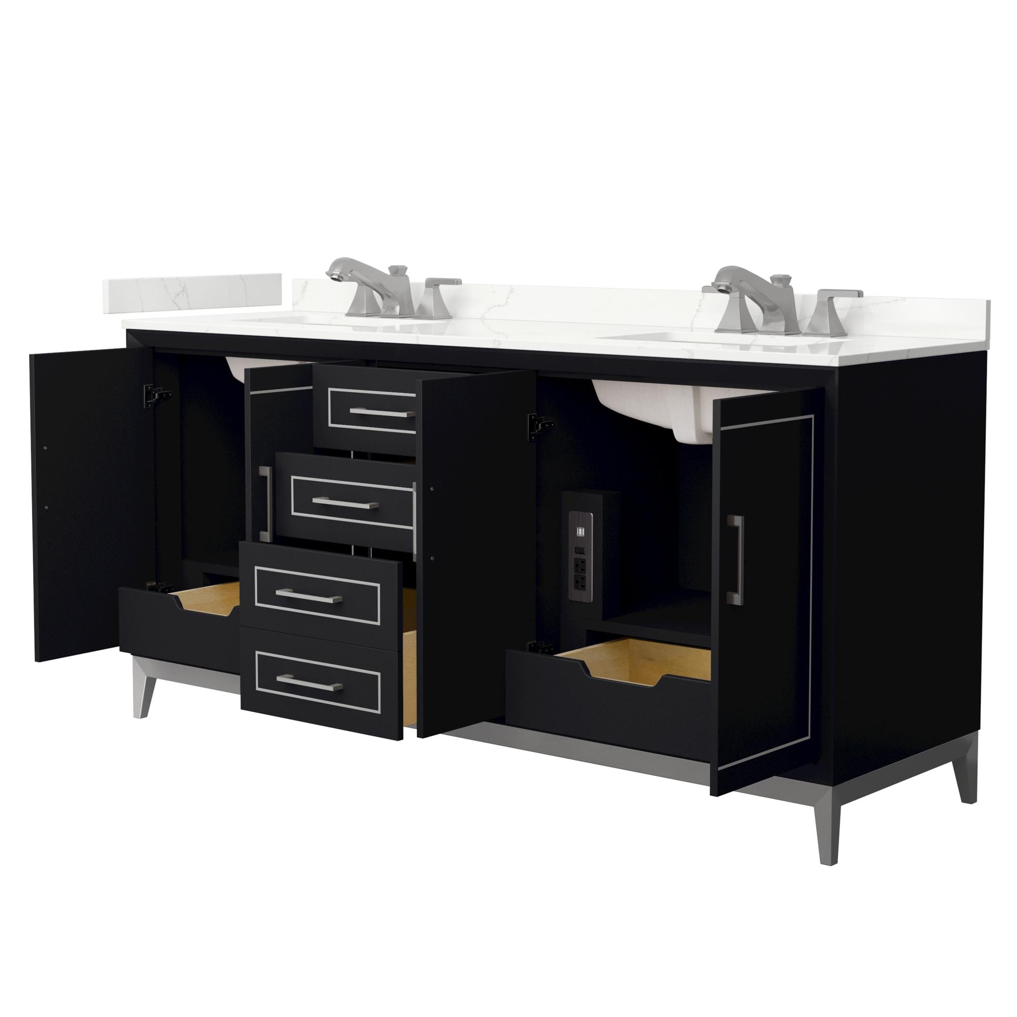 Wyndham Collection WCH515172DBKGTUS3MXX Bath-Vanity-Combo - View #2