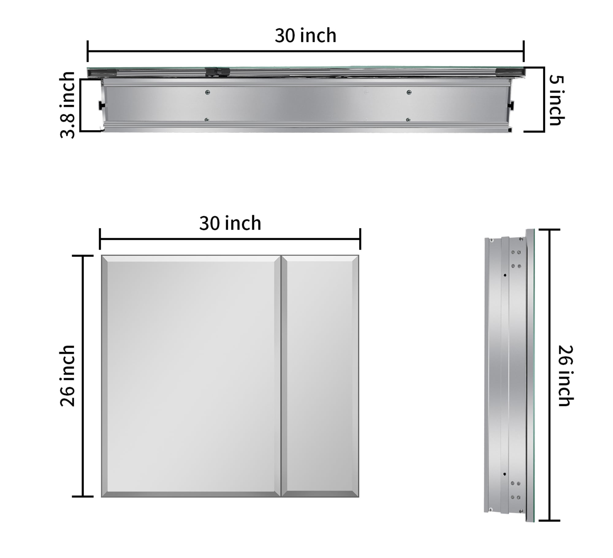 Bybafun YD5300004 Bathroom-Medicine-Cabinets - View #3