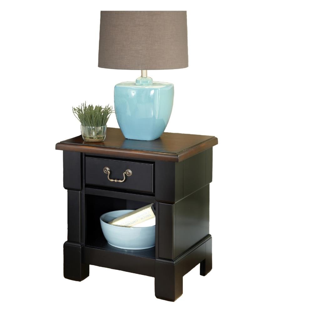 Home Styles Aspen Rustic Cherry And Black Mahogany Nightstand In The   12209838 