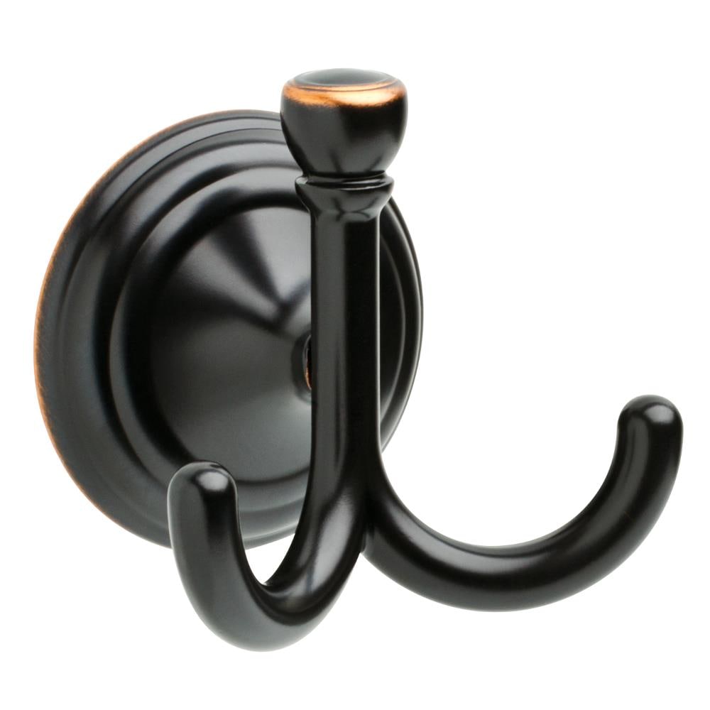 Delta Windemere Oil Rubbed Bronze Double-Hook Wall Mount Towel Hook in the Towel  Hooks department at