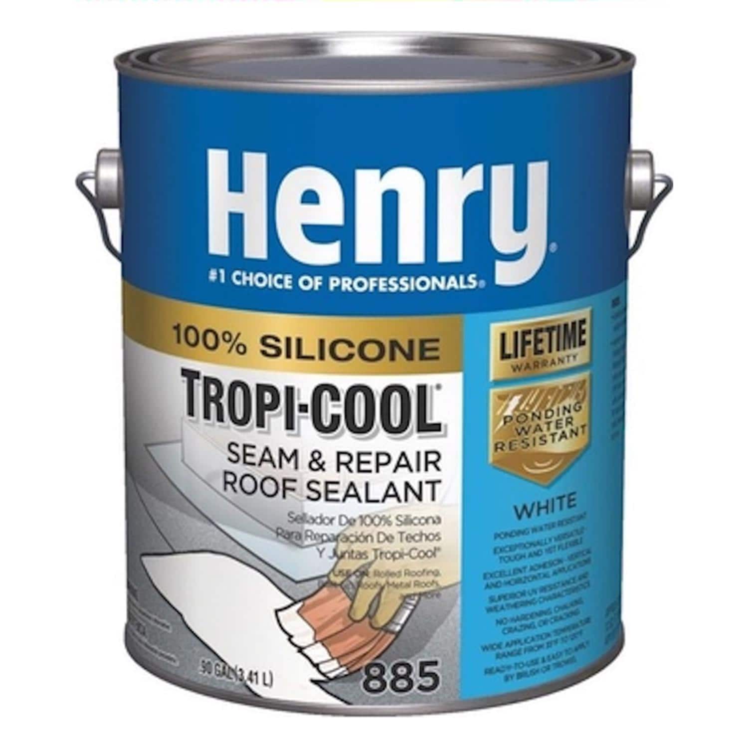 Henry  Tropi Cool 885 White Silicone Sealant 1 gal