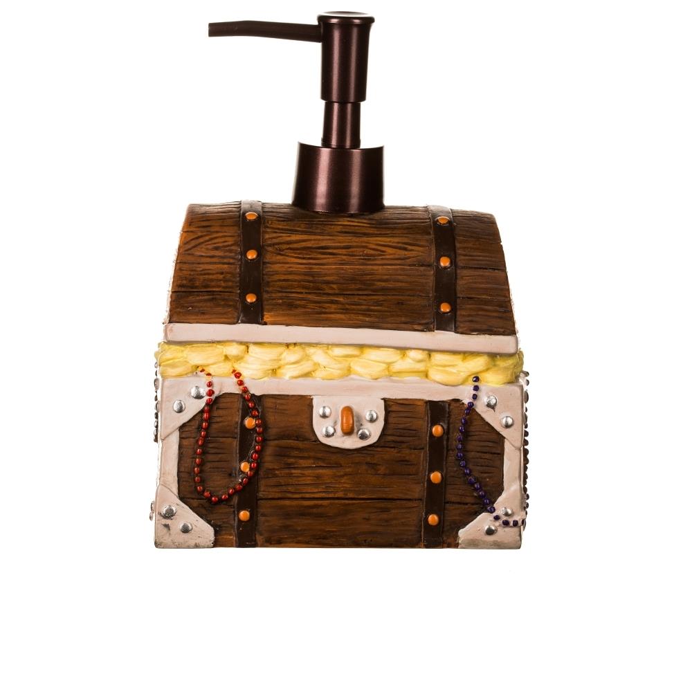 Borders Unlimited BDRUMD1239 Pirates Treasure Chest Lotion and Soap Dispenser Rustic