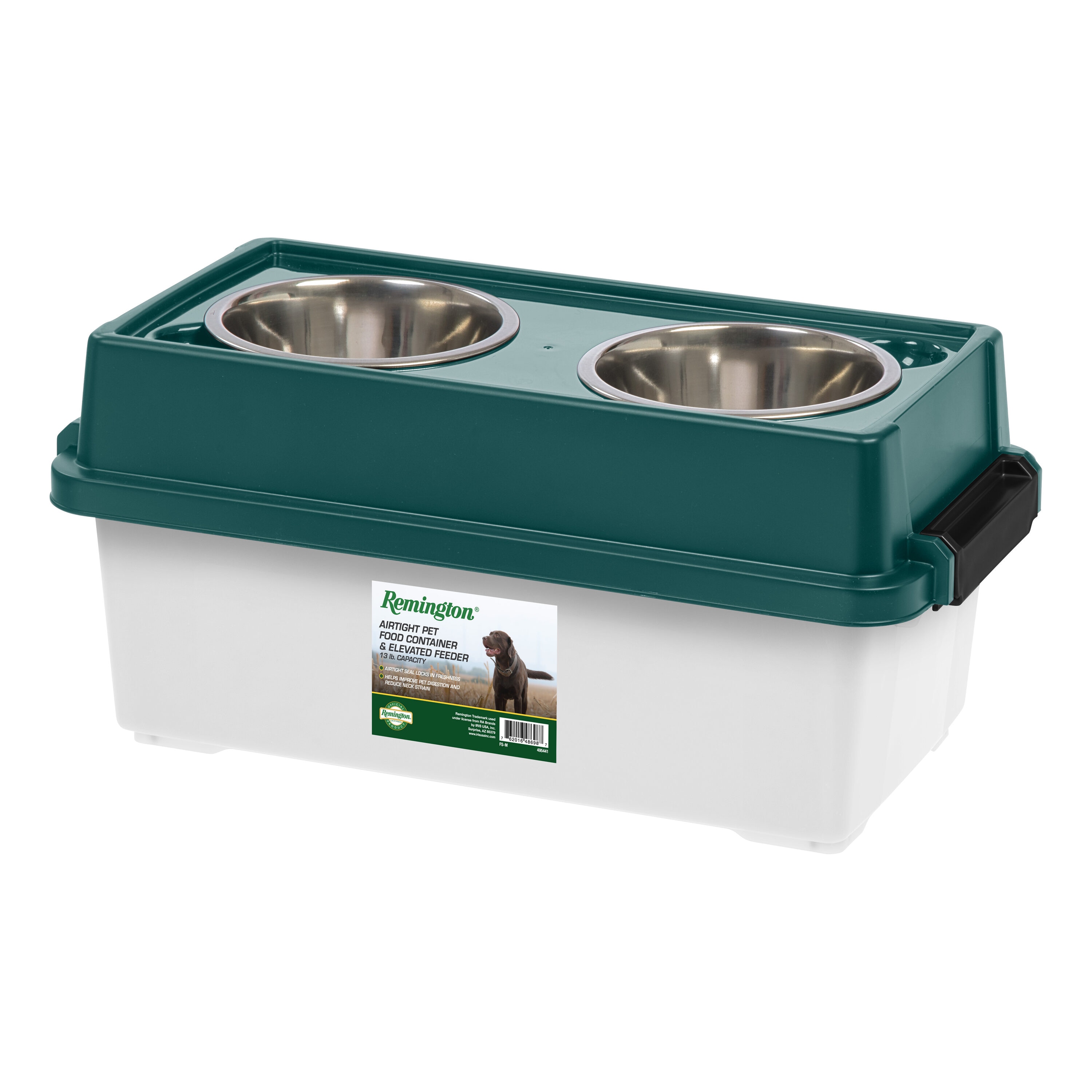 IRIS 64-oz Metal and Plastic Dog Elevated Feeder in the Feeders department  at