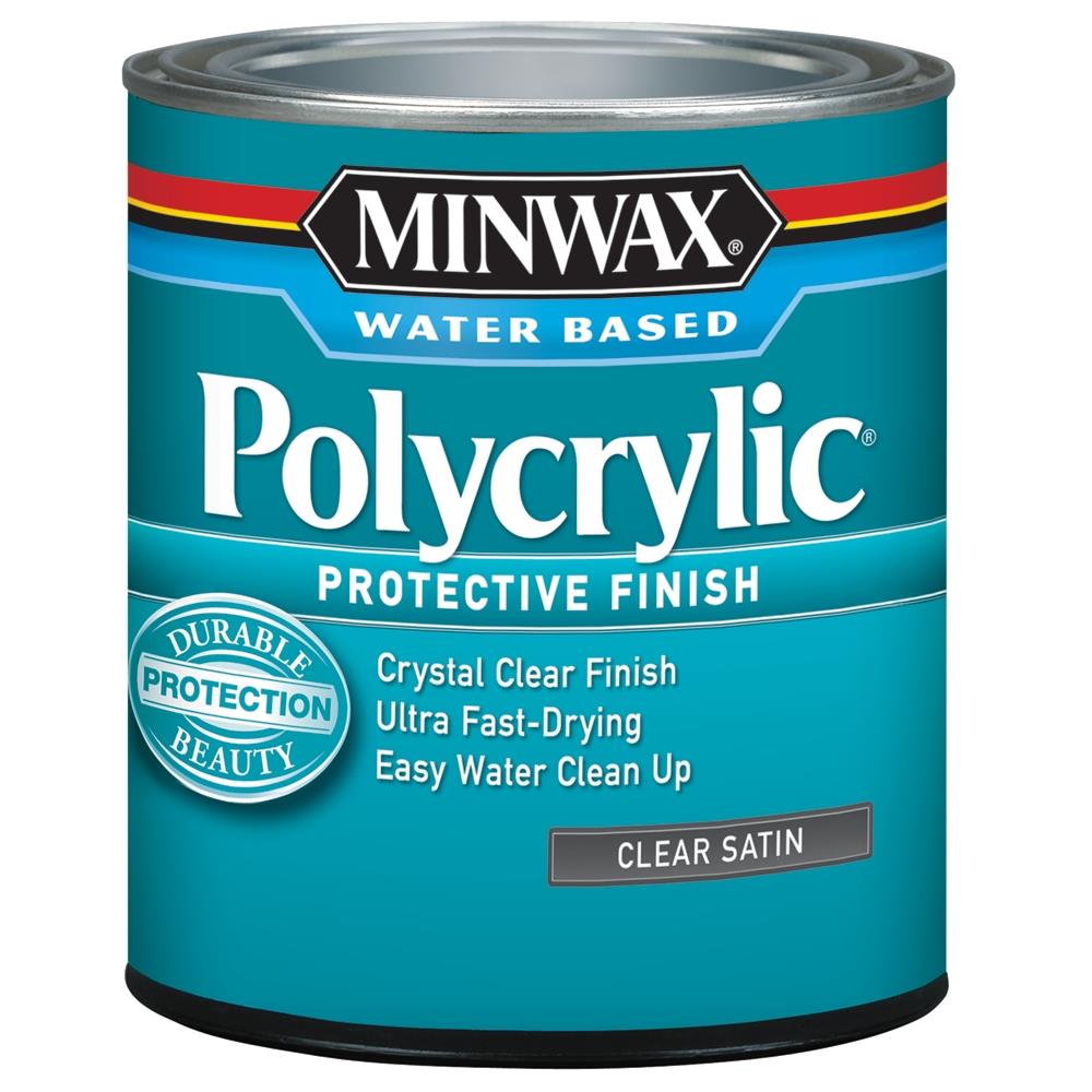 Minwax Polycrylic Clear Satin Water-Based Polyurethane (Half Pint) | 233334444